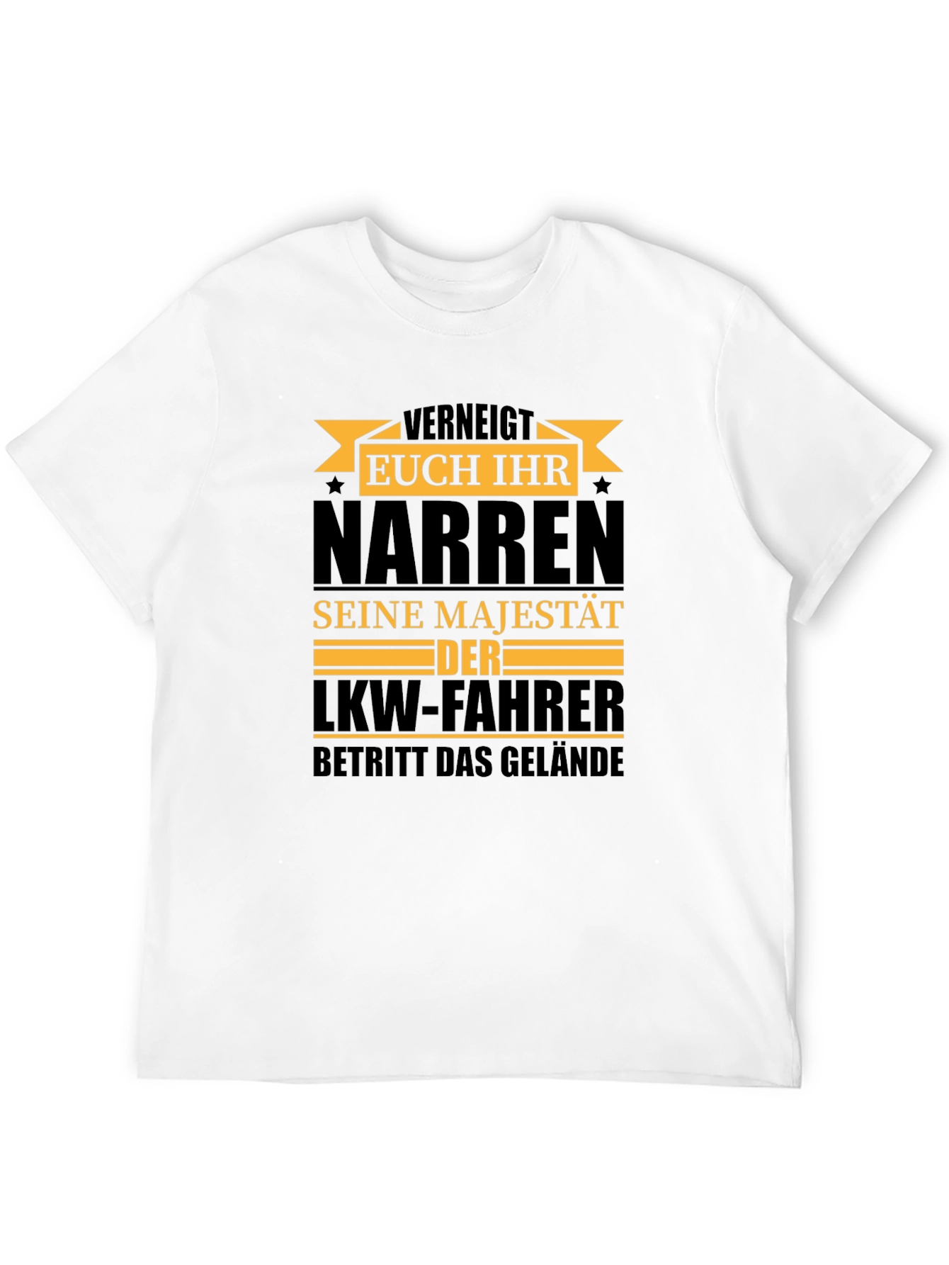 Novelty Truck Driver T-Shirt: Bow Down
