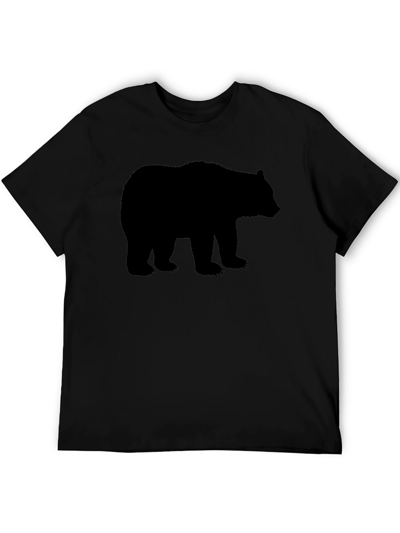Bear Silhouette Black T-Shirt - Nature Lover Tee