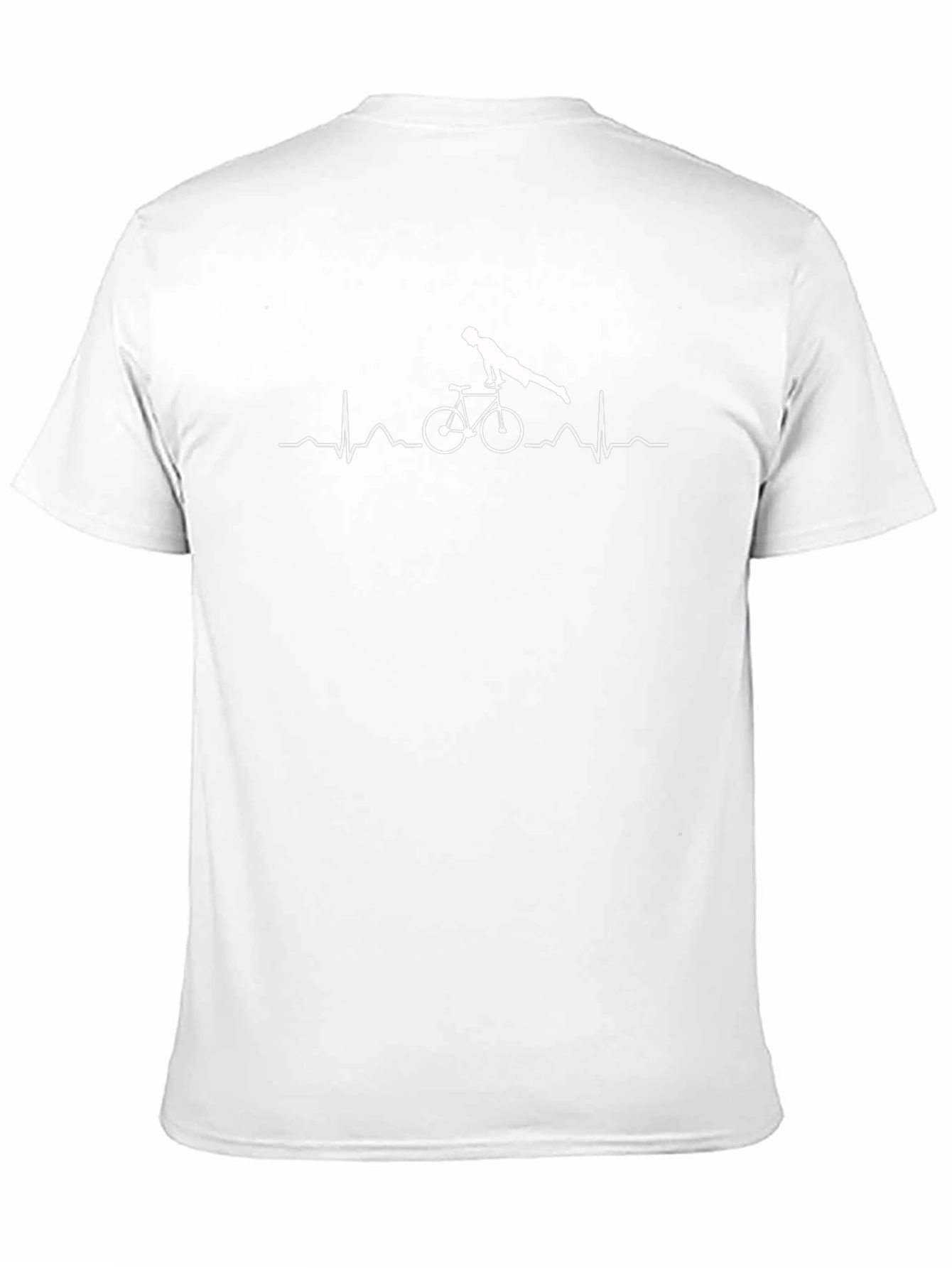 Cycling Heartbeat T-Shirt - Black Cotton Blend