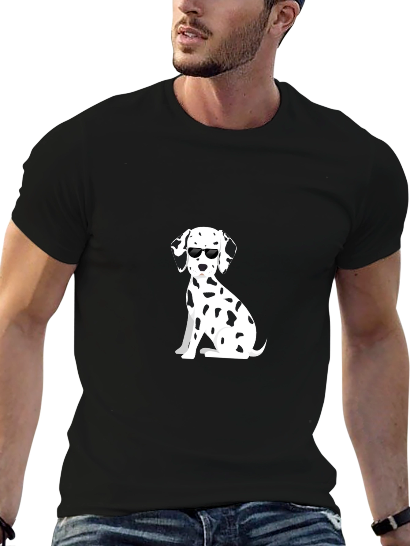 Cool Dalmatian Dog Graphic T-Shirt