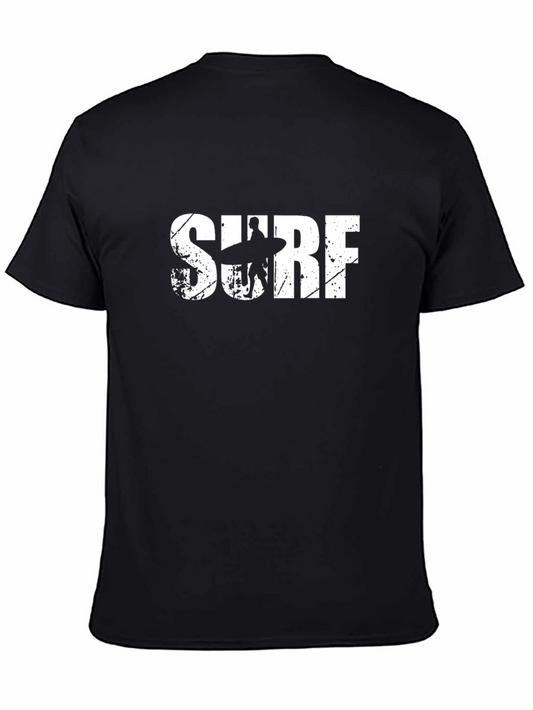 Black Surf Graphic Tee - Stylish Surfer T-Shirt