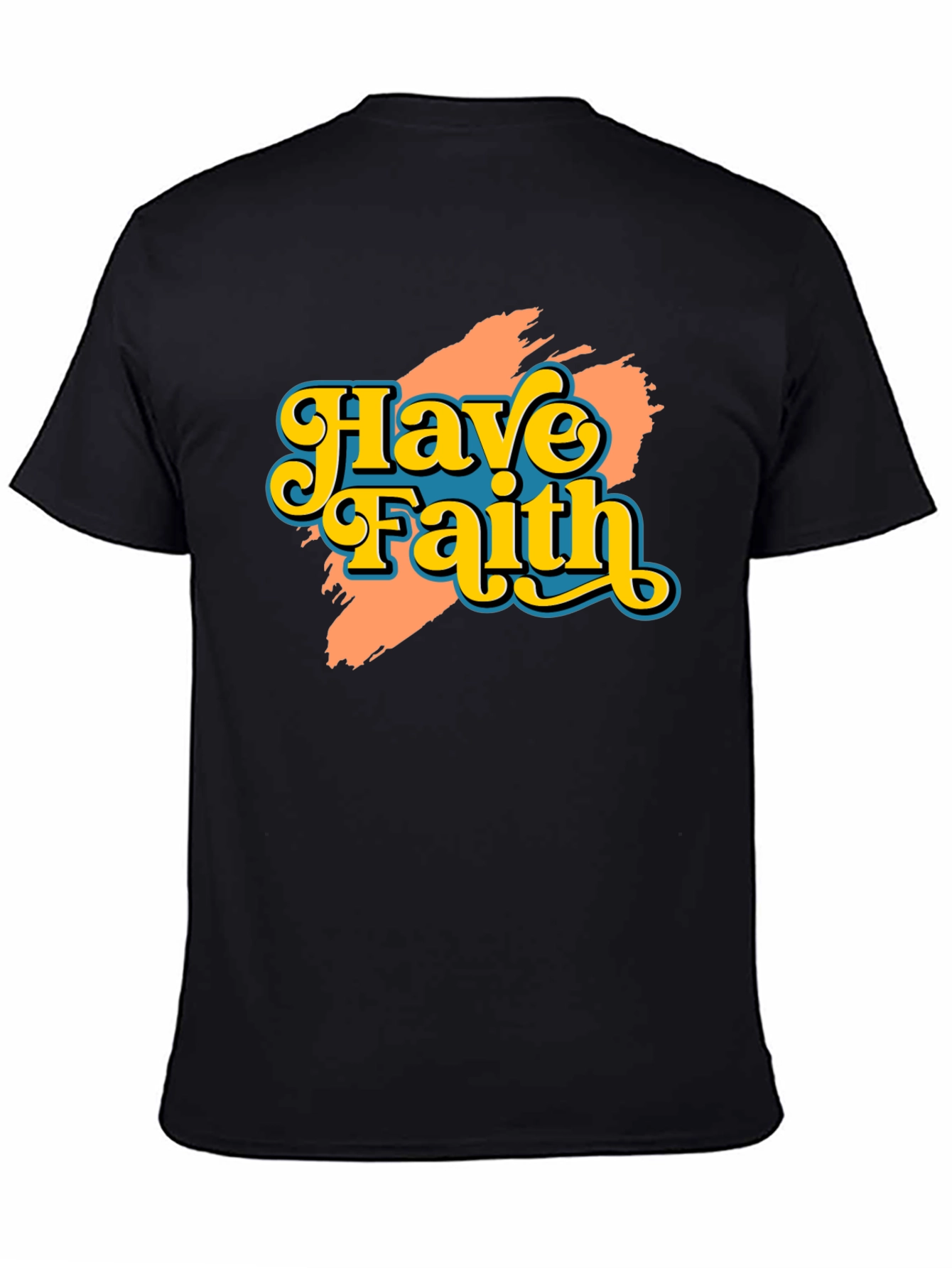 Have Faith Graphic Tee - Retro Design Black T-Shirt