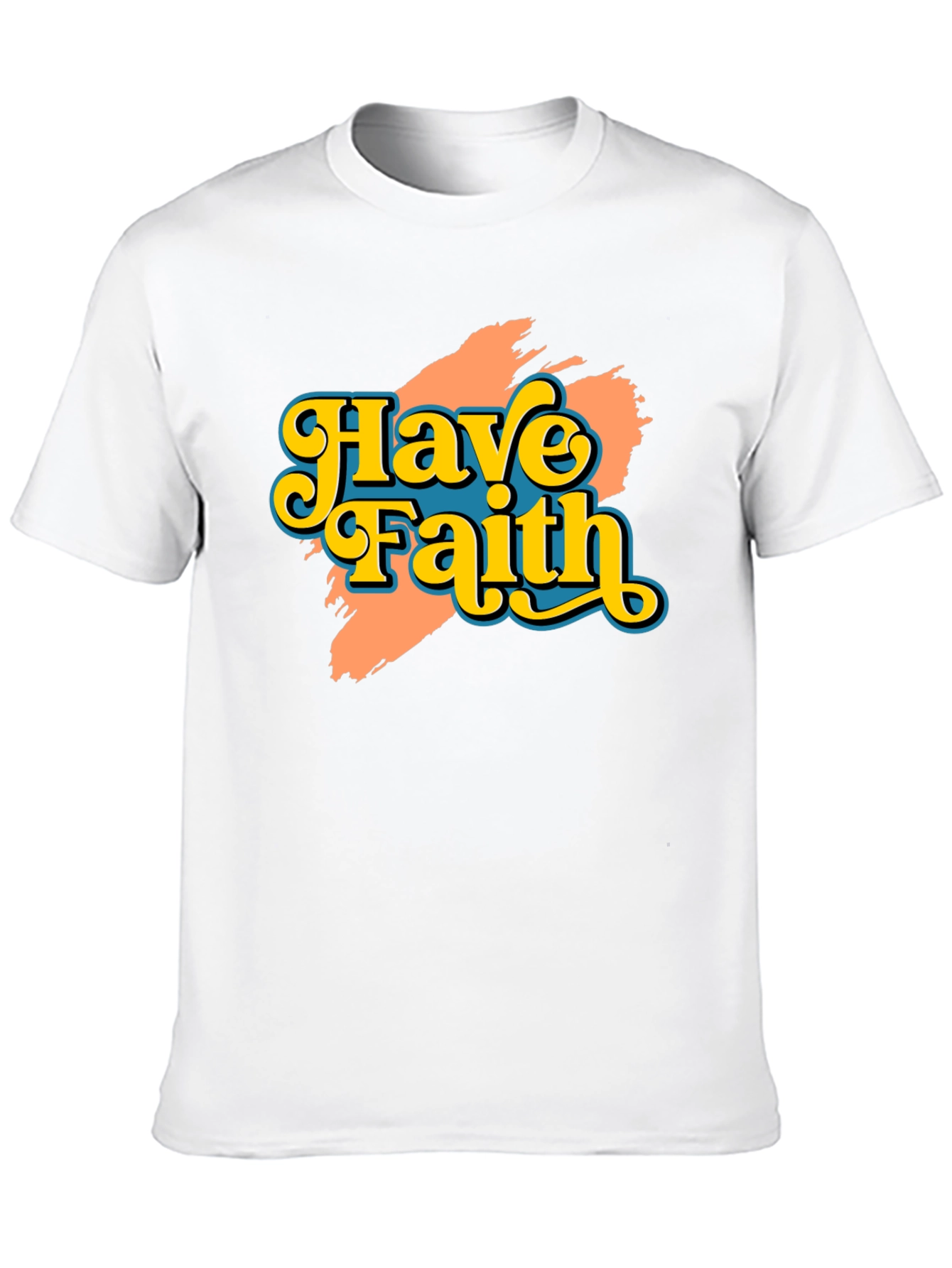 Have Faith Graphic Tee - Retro Design Black T-Shirt