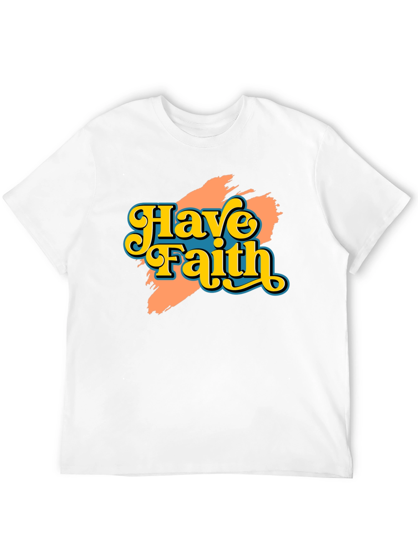 Have Faith Graphic Tee - Retro Design Black T-Shirt