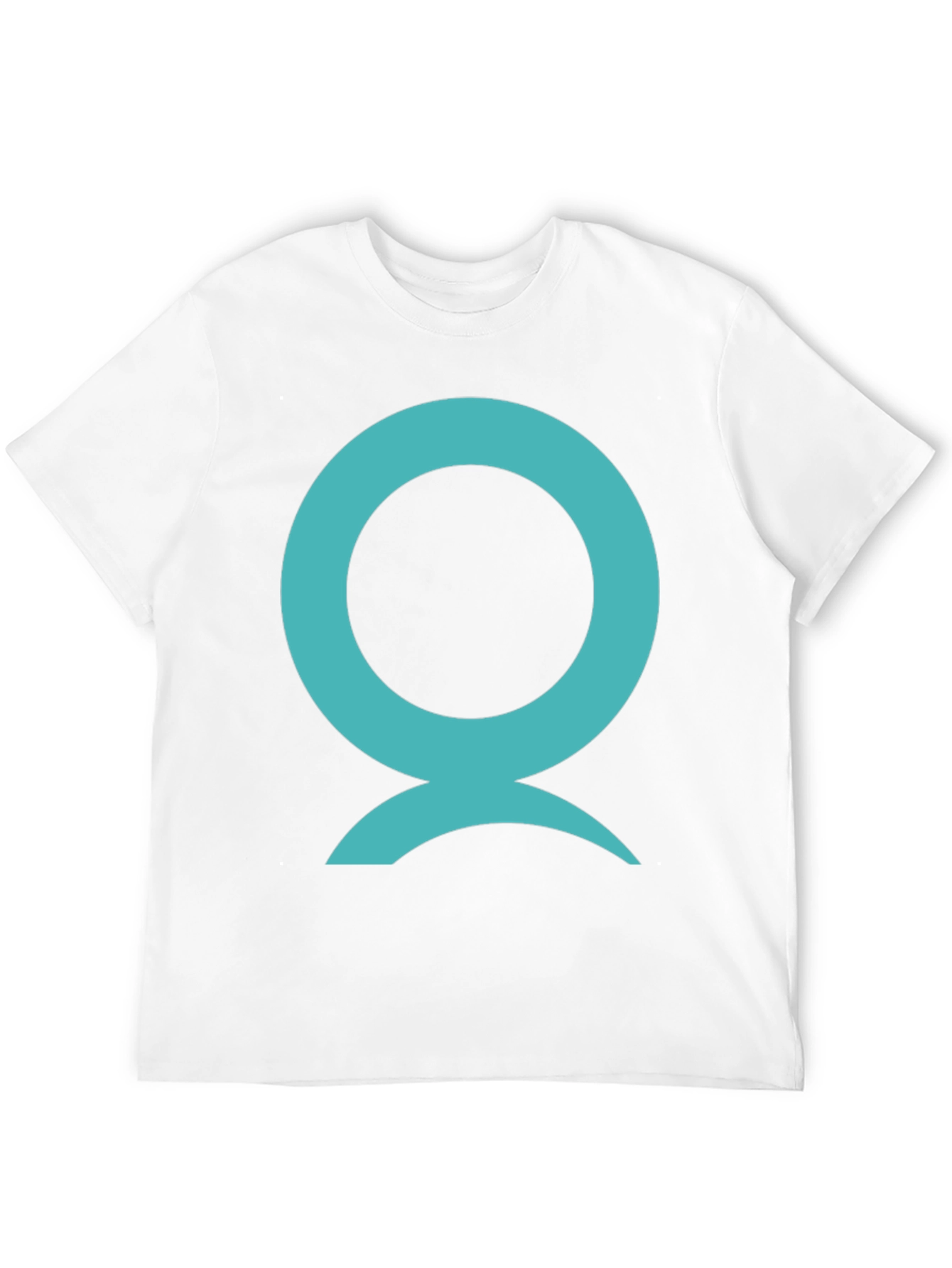Abstract Aqua Symbol Graphic Black T-Shirt