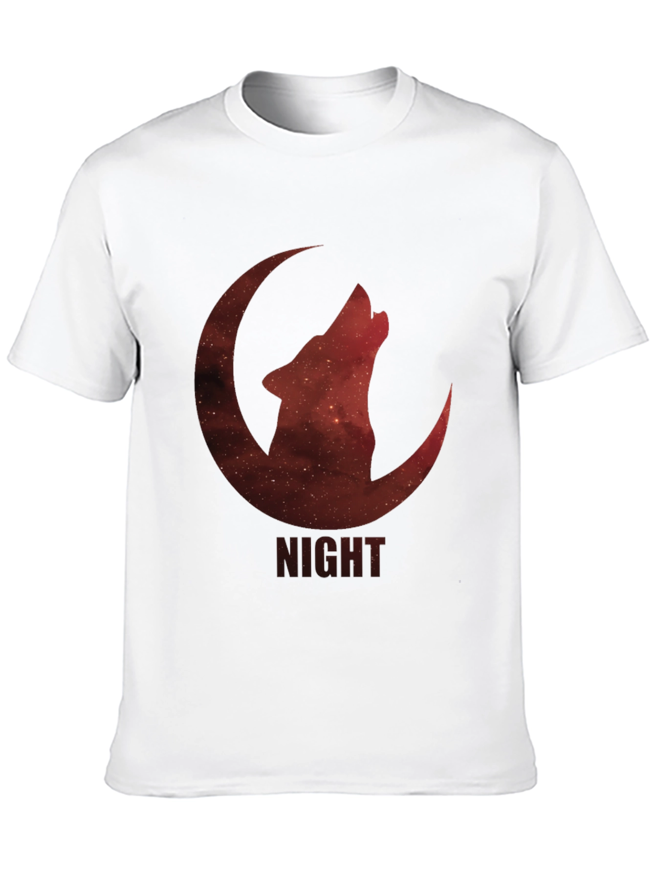 Night Wolf Moon Graphic T-Shirt