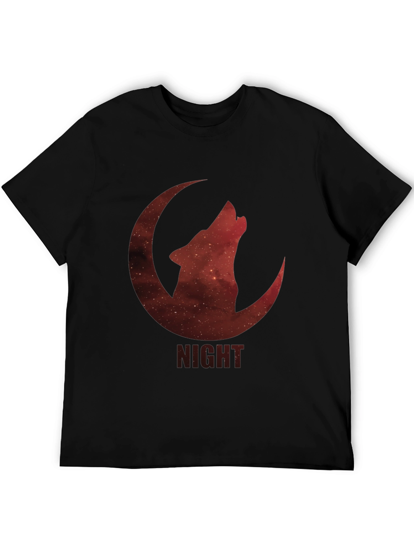 Night Wolf Moon Graphic T-Shirt