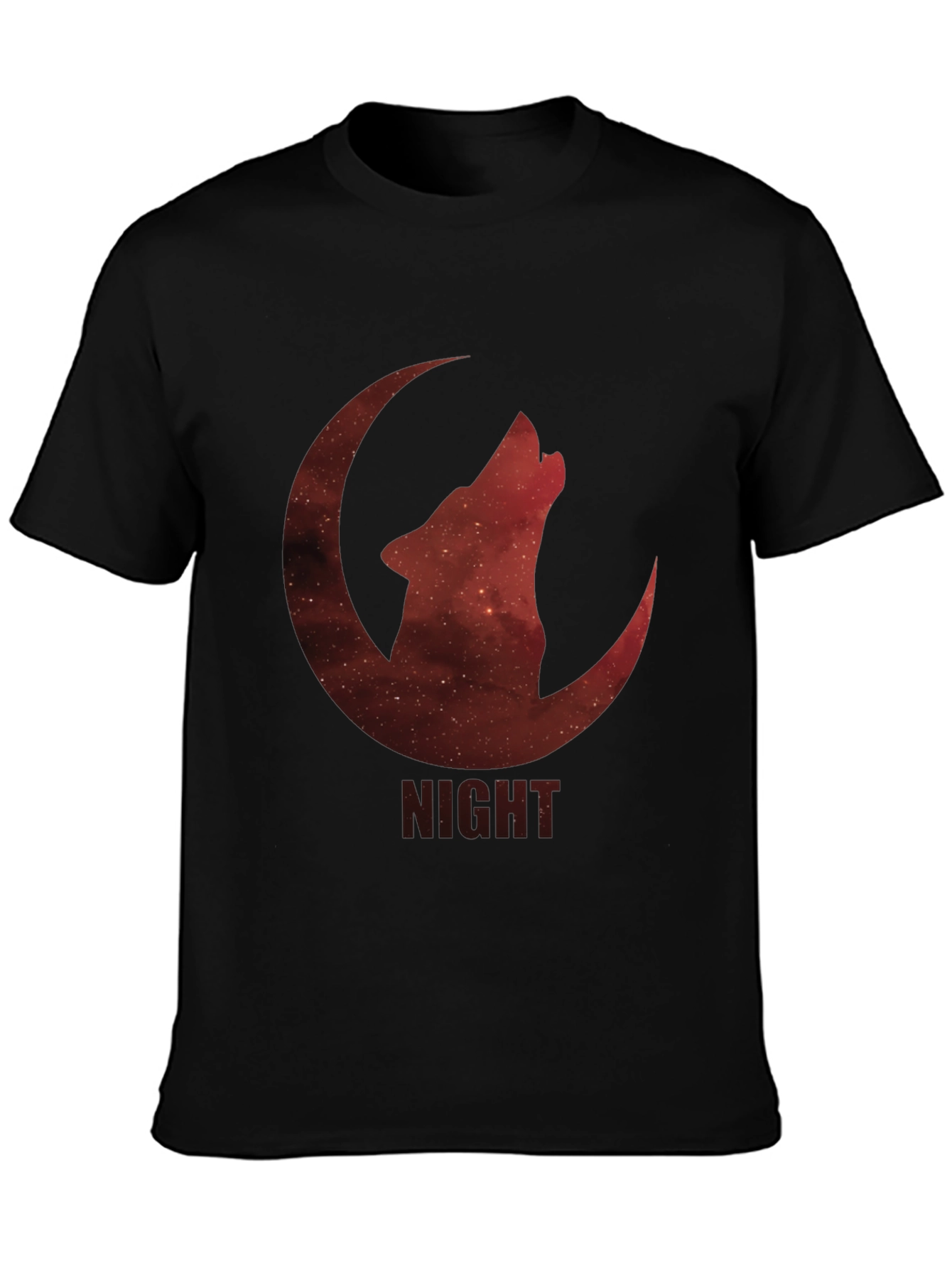 Night Wolf Moon Graphic T-Shirt