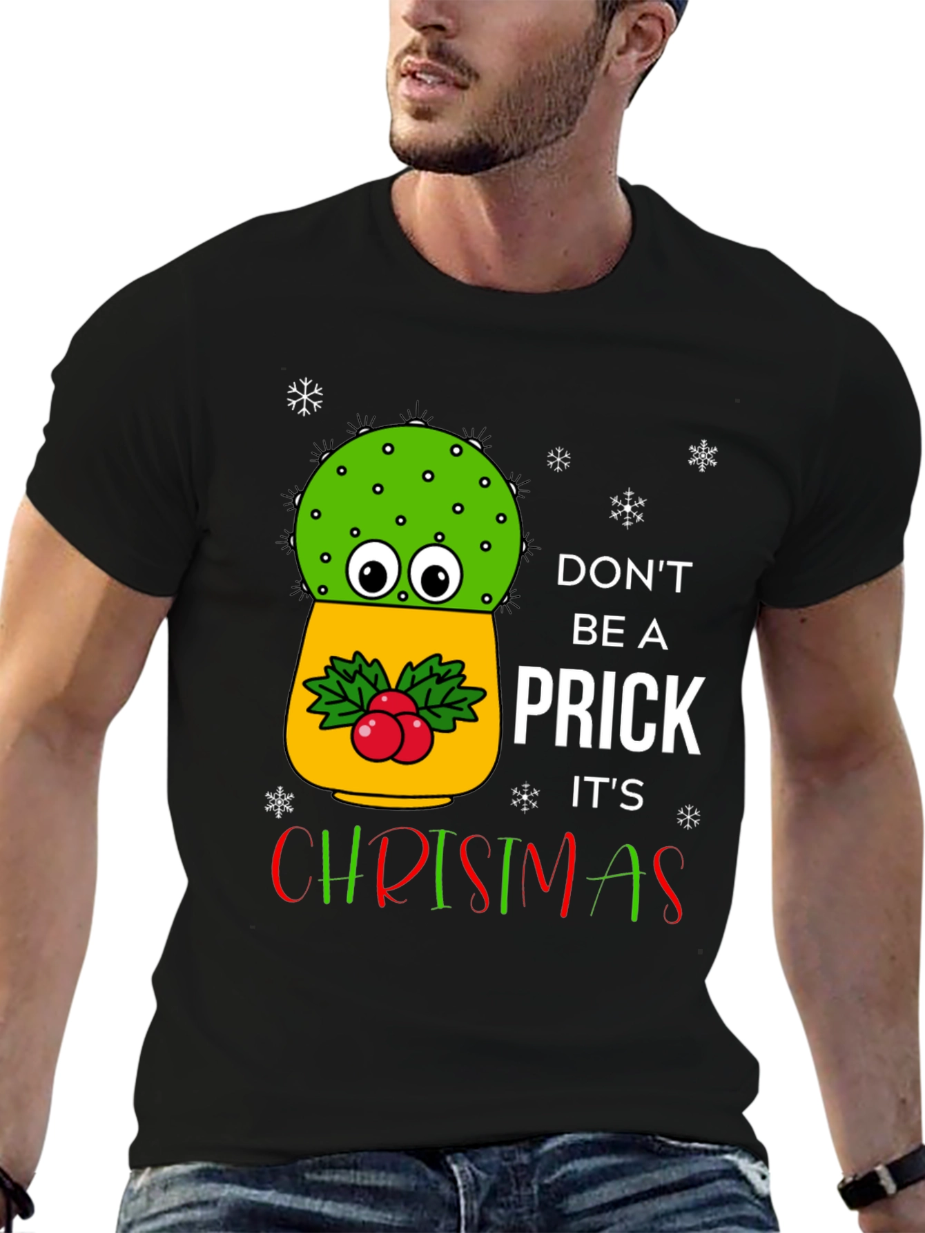 Funny Christmas Cactus T-Shirt