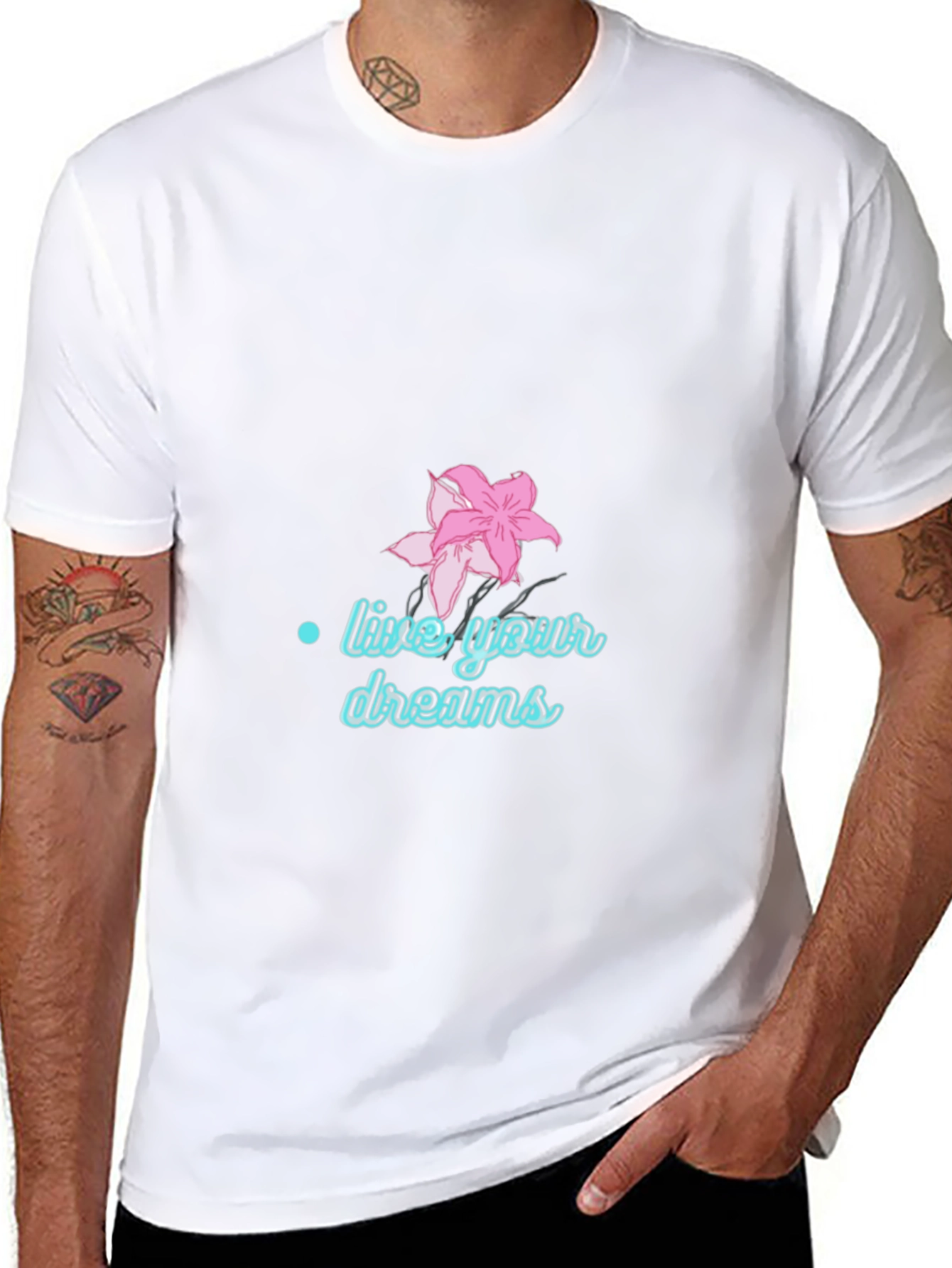 Live Your Dreams Graphic Tee - Black