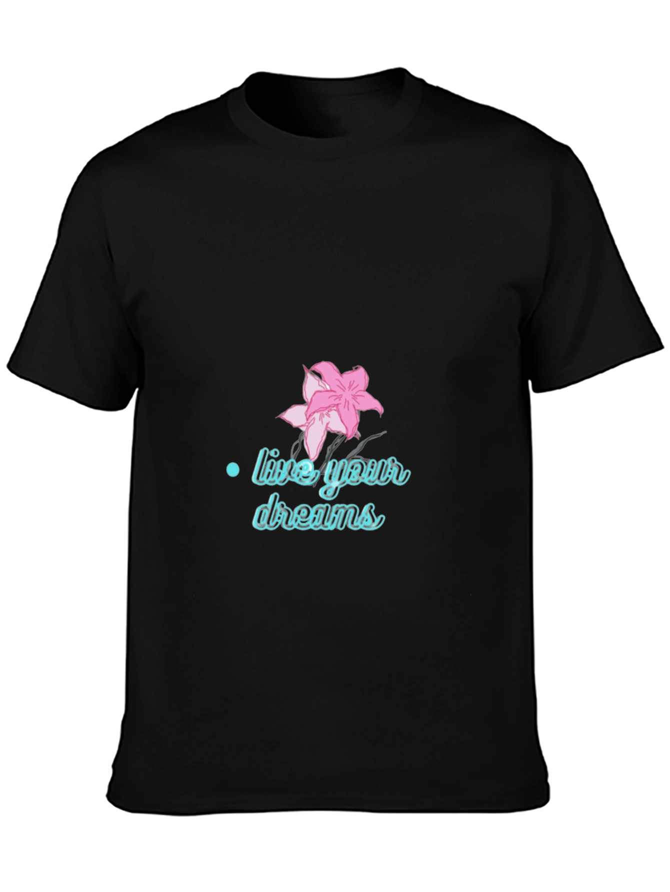 Live Your Dreams Graphic Tee - Black