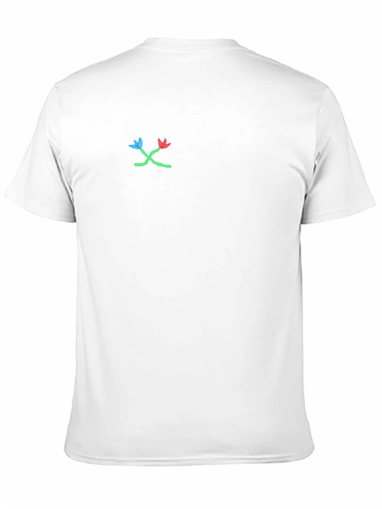 Black T-Shirt with Floral Design