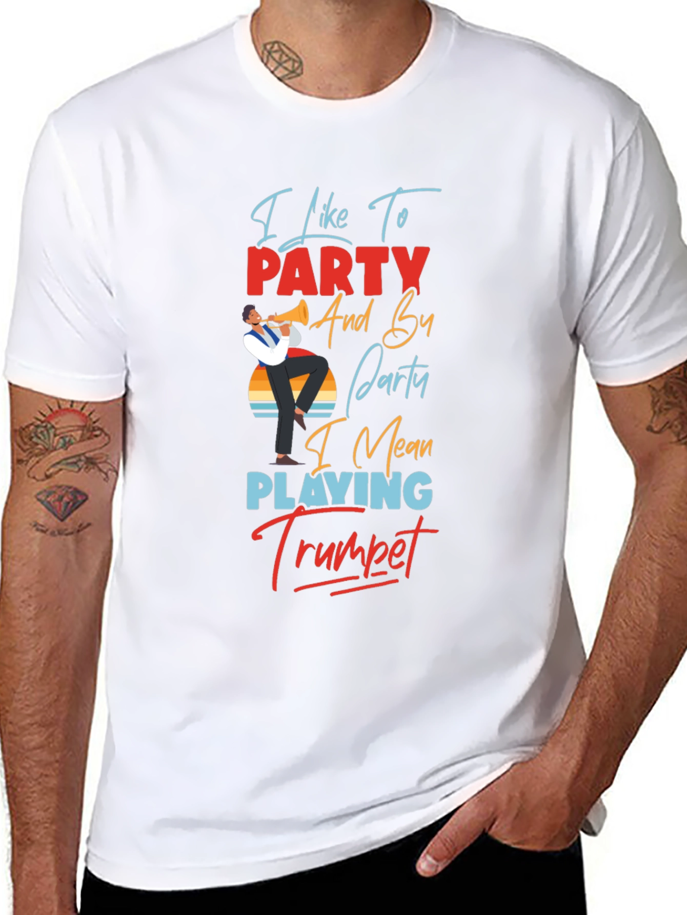 Trumpet Player T-Shirt: I Like to Party