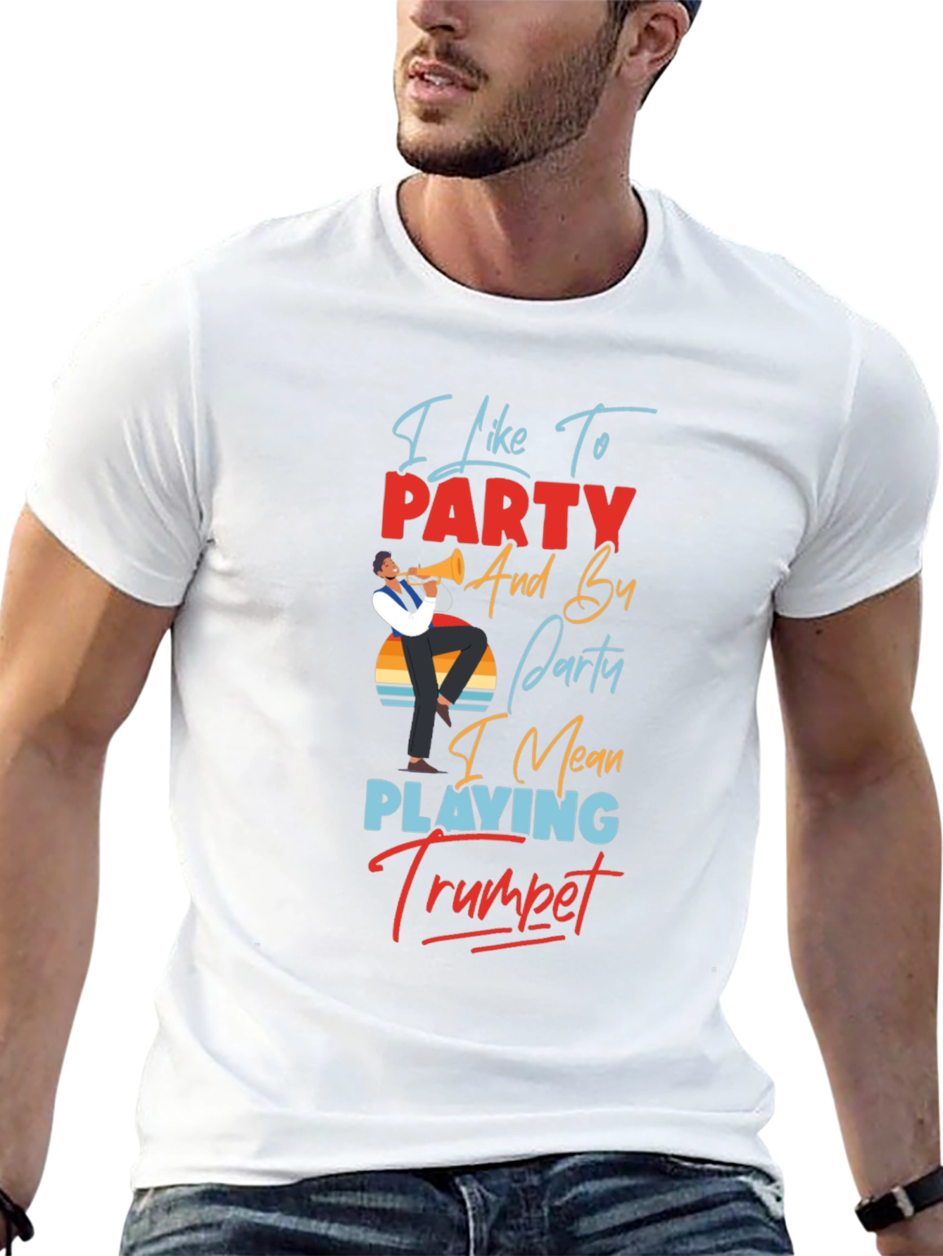 Trumpet Player T-Shirt: I Like to Party