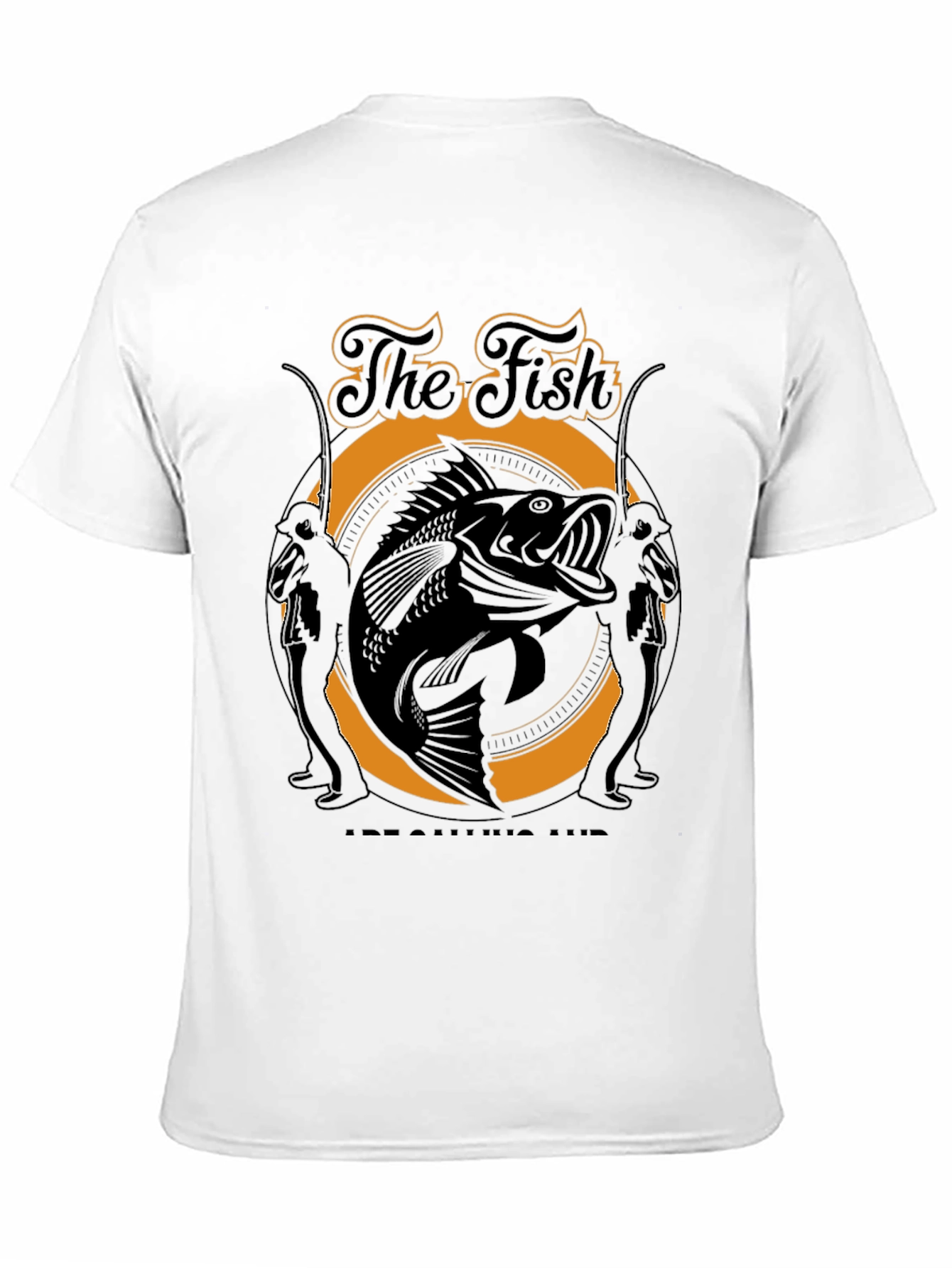 The Fish is Calling Me Black T-Shirt