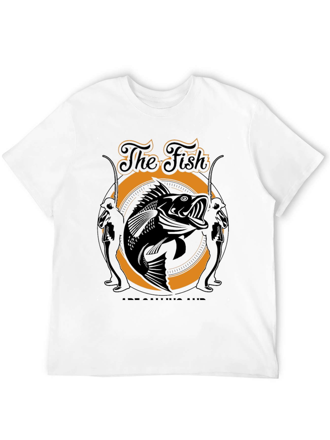 The Fish is Calling Me Black T-Shirt