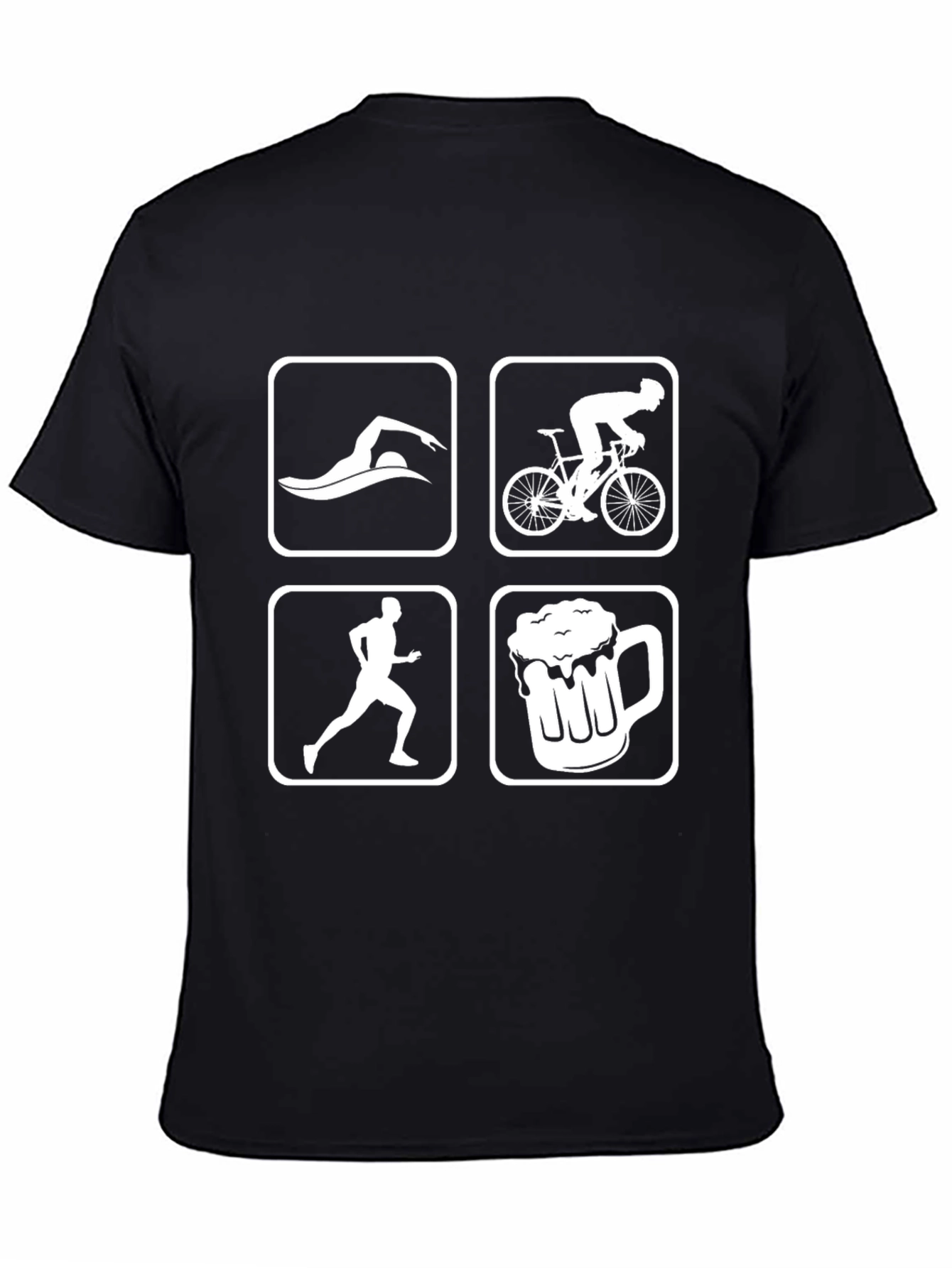 Triathlon and Beer Mens Graphic Tee