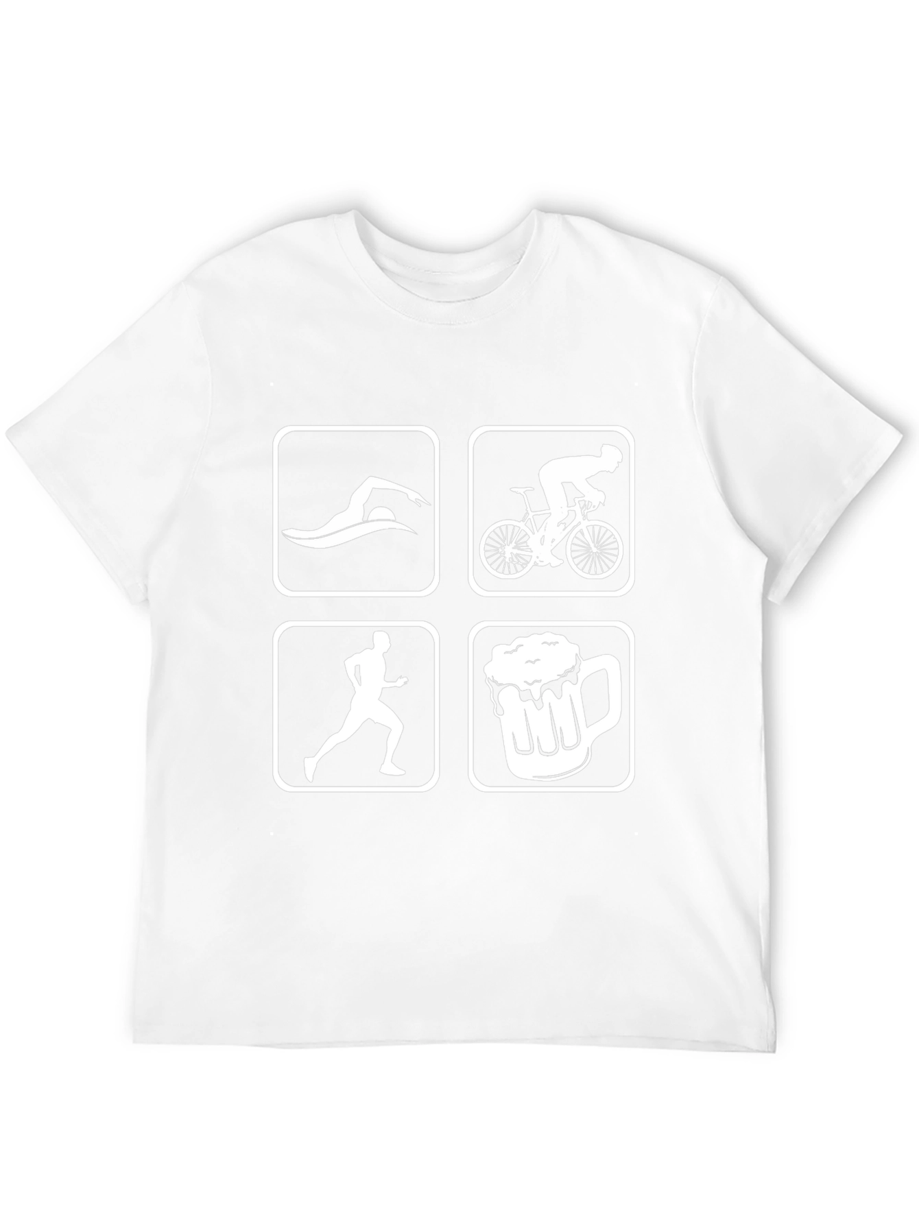 Triathlon and Beer Mens Graphic Tee