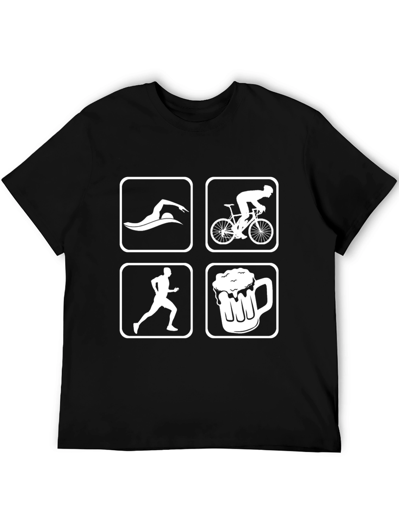 Triathlon and Beer Mens Graphic Tee