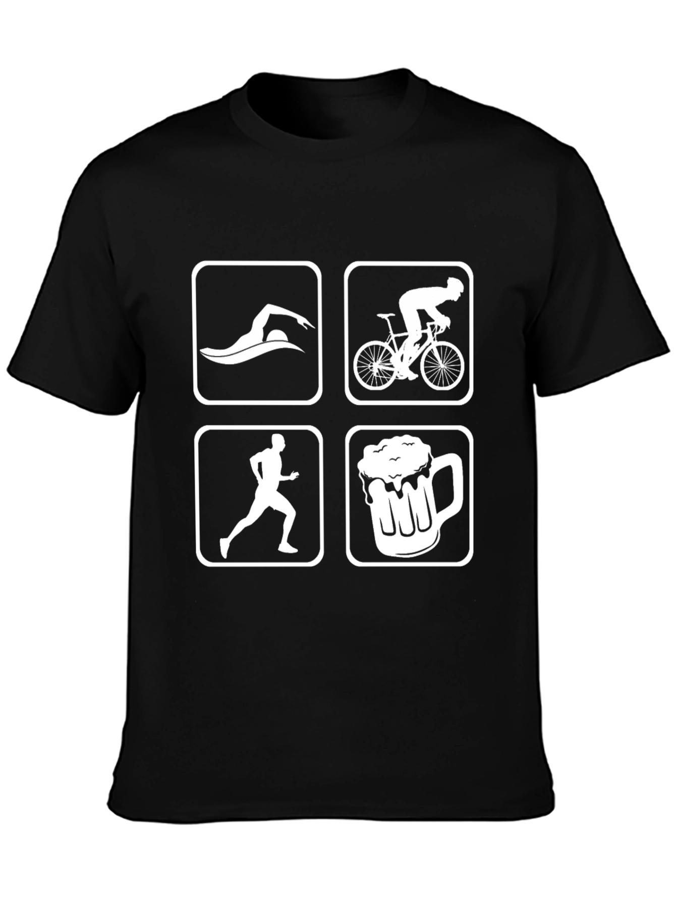 Triathlon and Beer Mens Graphic Tee