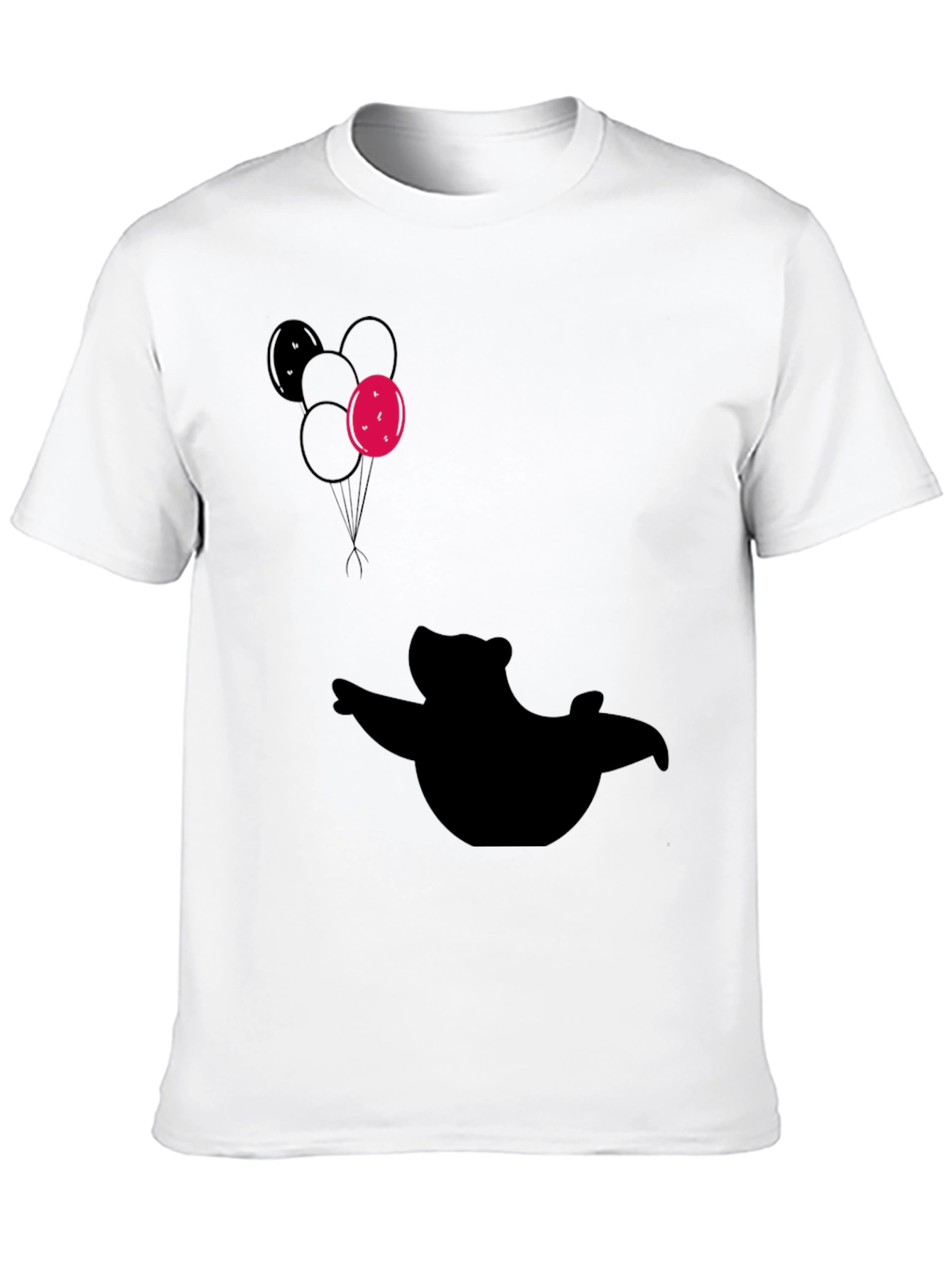 Silhouette Bear with Balloons T-Shirt