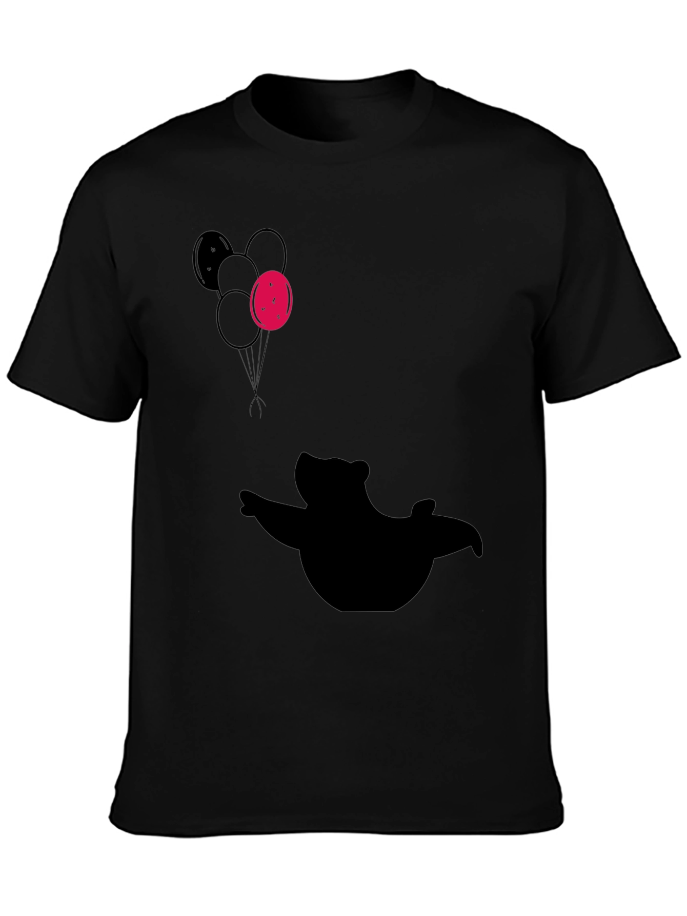 Silhouette Bear with Balloons T-Shirt
