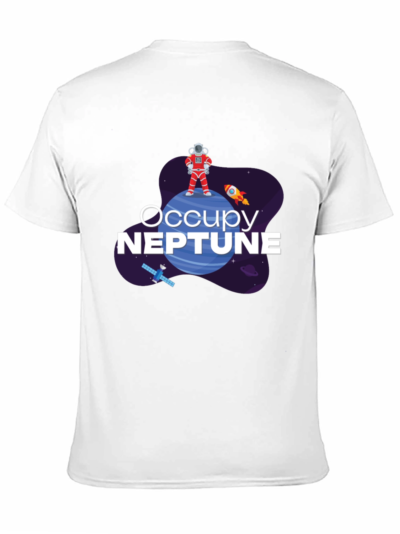 Occupy Neptune Graphic T-Shirt - Space Exploration Tee