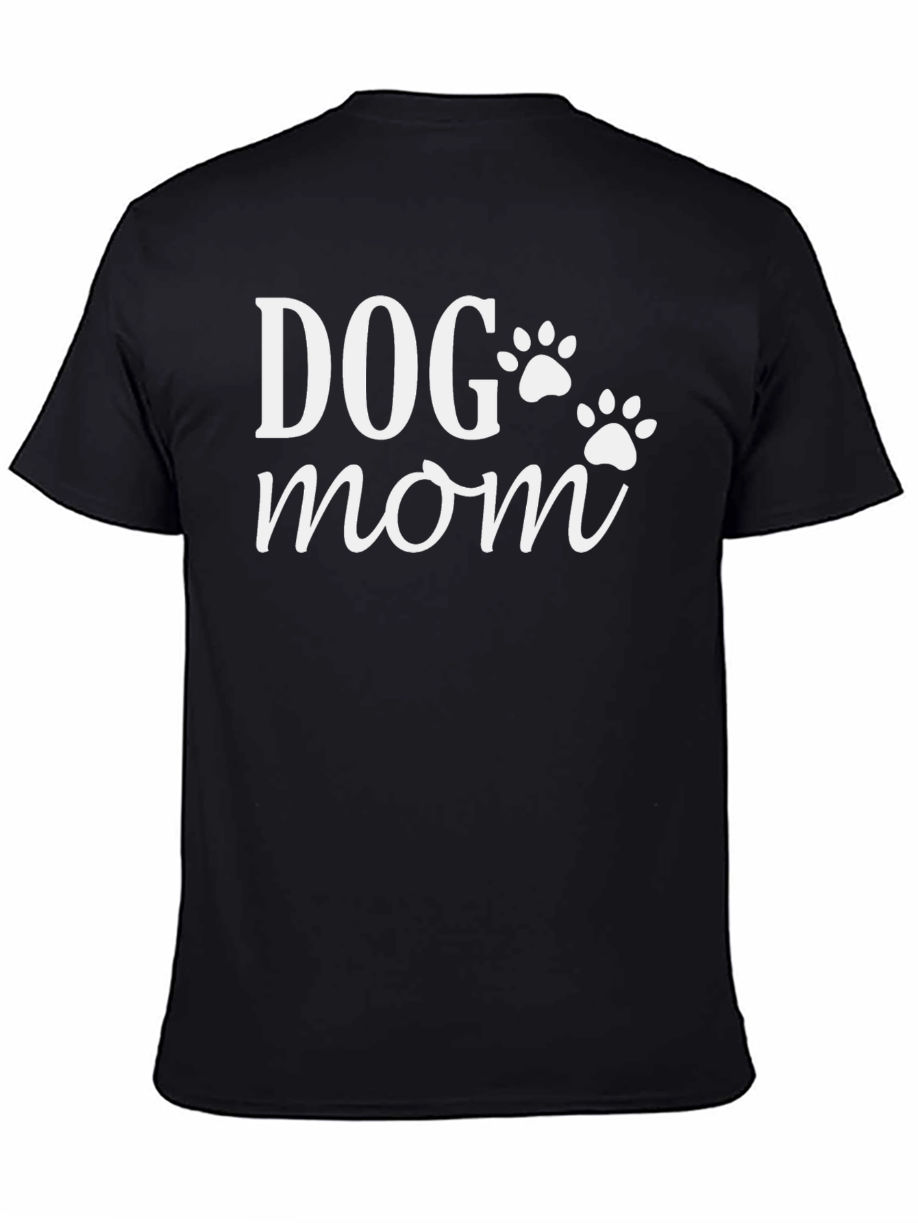 Dog Mom T-Shirt - Black Cotton Graphic Tee