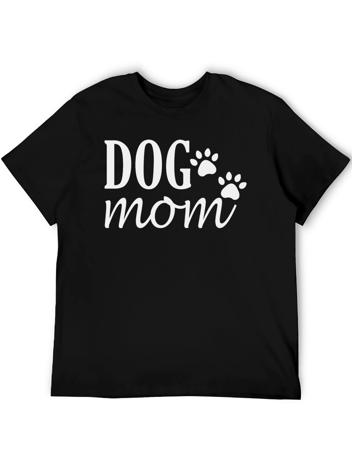 Dog Mom T-Shirt - Black Cotton Graphic Tee