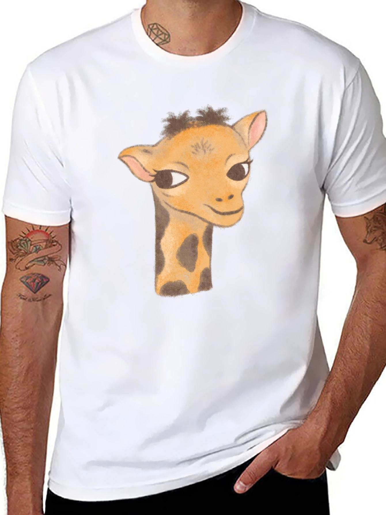 Giraffe Graphic Tee - Unique Animal Design T-Shirt