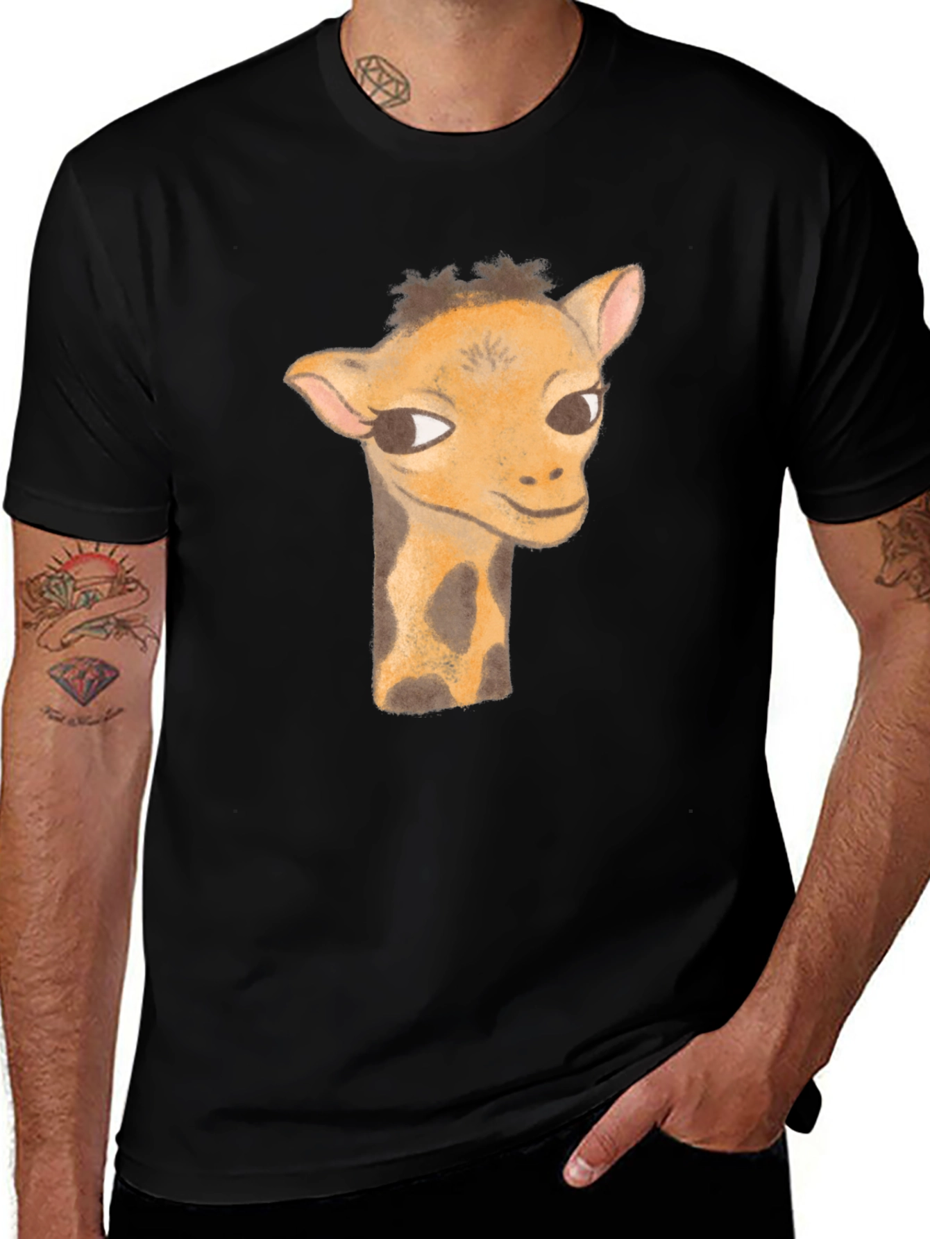 Giraffe Graphic Tee - Unique Animal Design T-Shirt