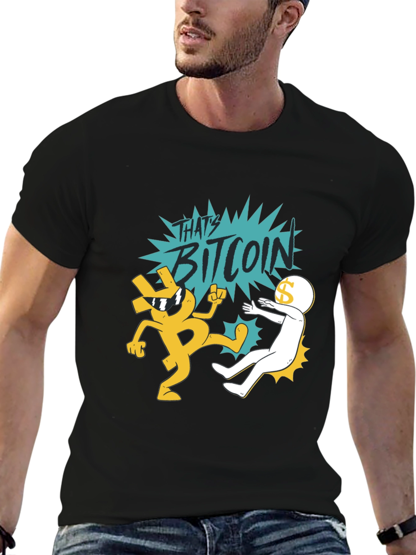 Thats Bitcoin! Graphic Black T-Shirt