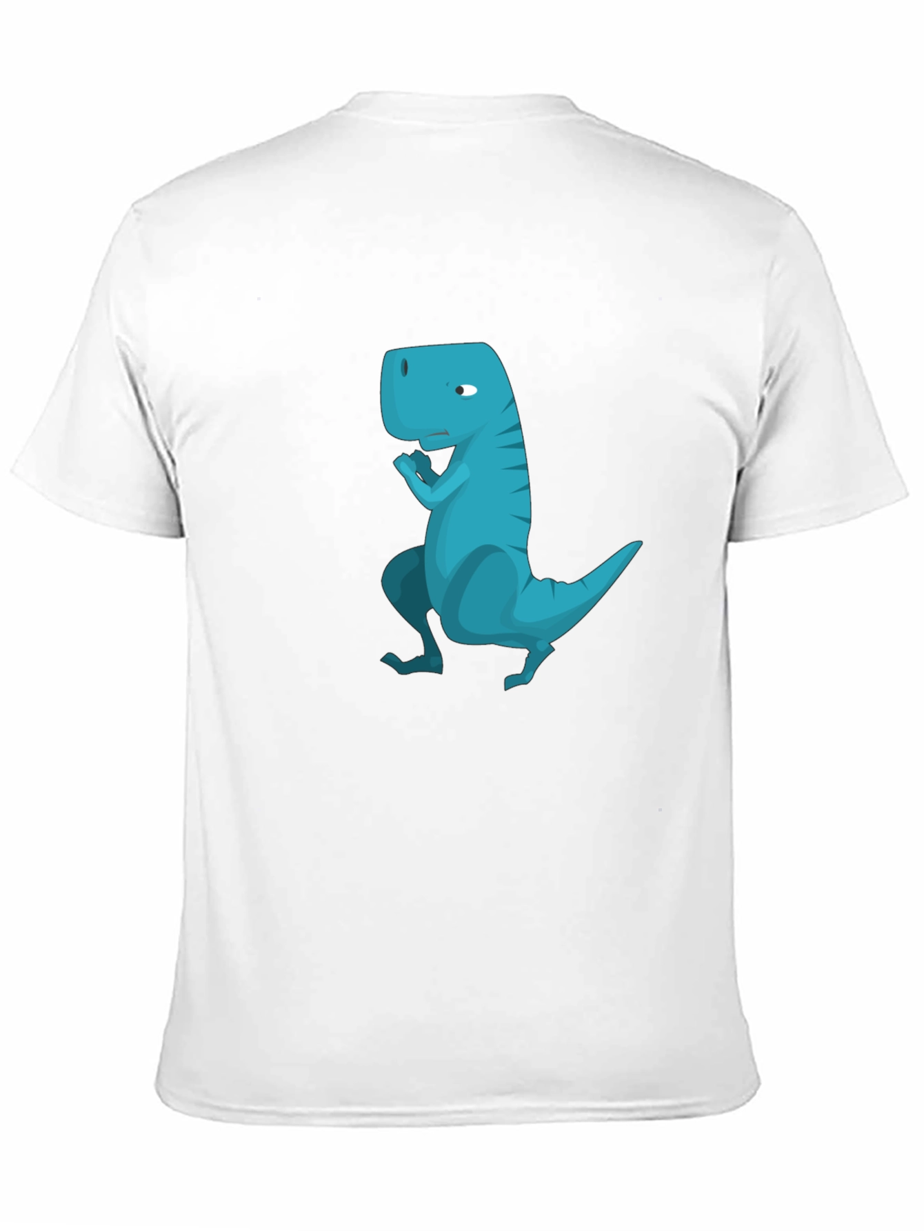 Cool Blue Dinosaur Graphic Black T-Shirt