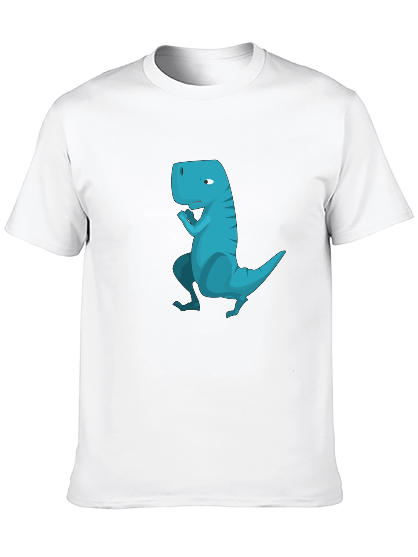 Cool Blue Dinosaur Graphic Black T-Shirt