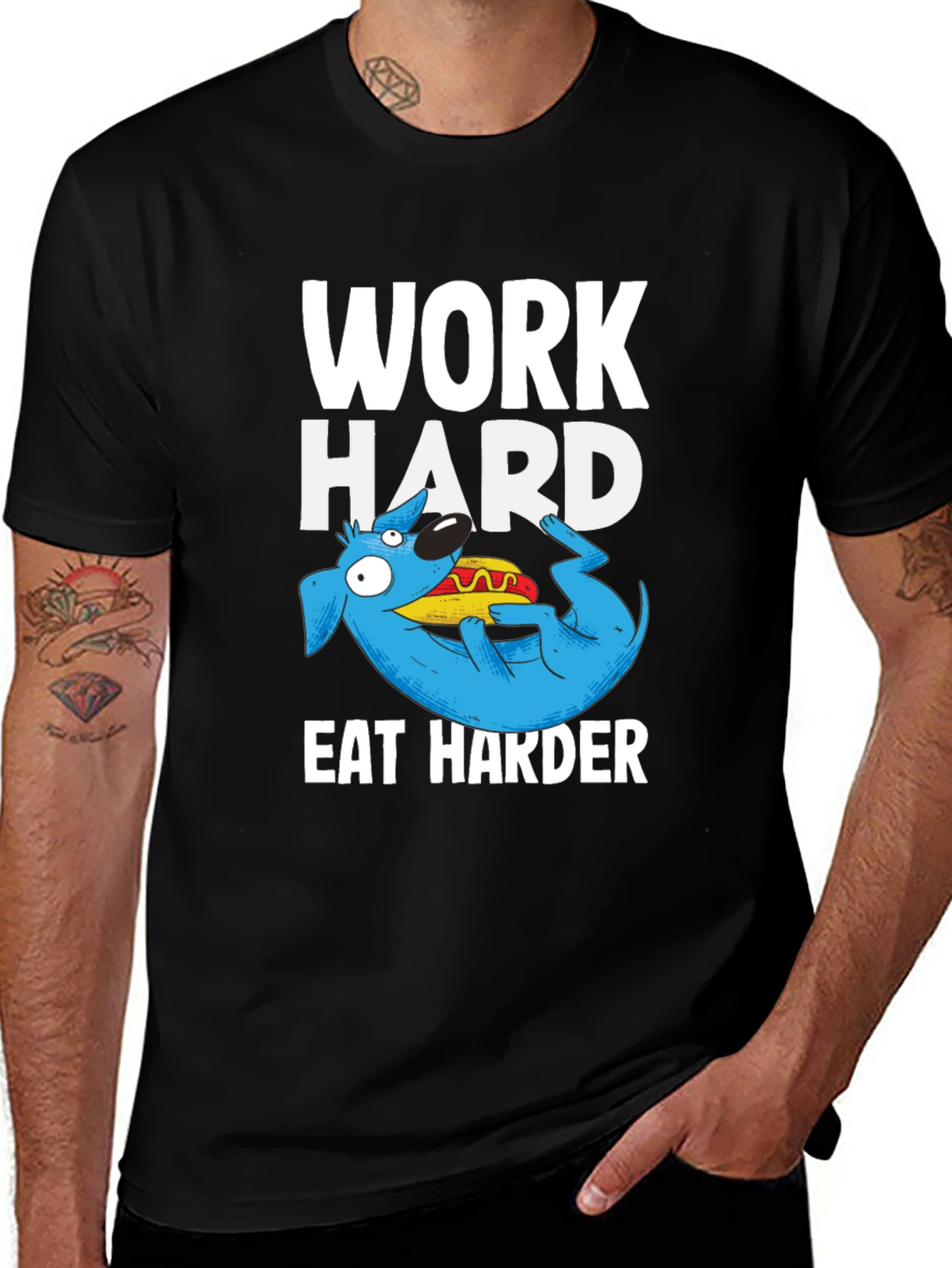 Work Hard Eat Harder Graphic T-Shirt