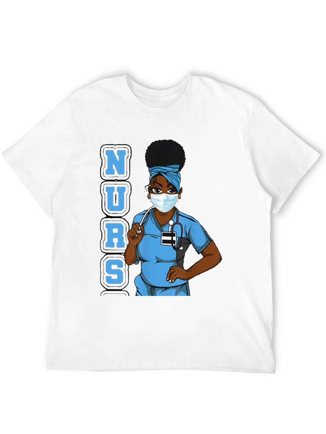 Nurse Graphic Tee - Black Cotton Blend Unisex