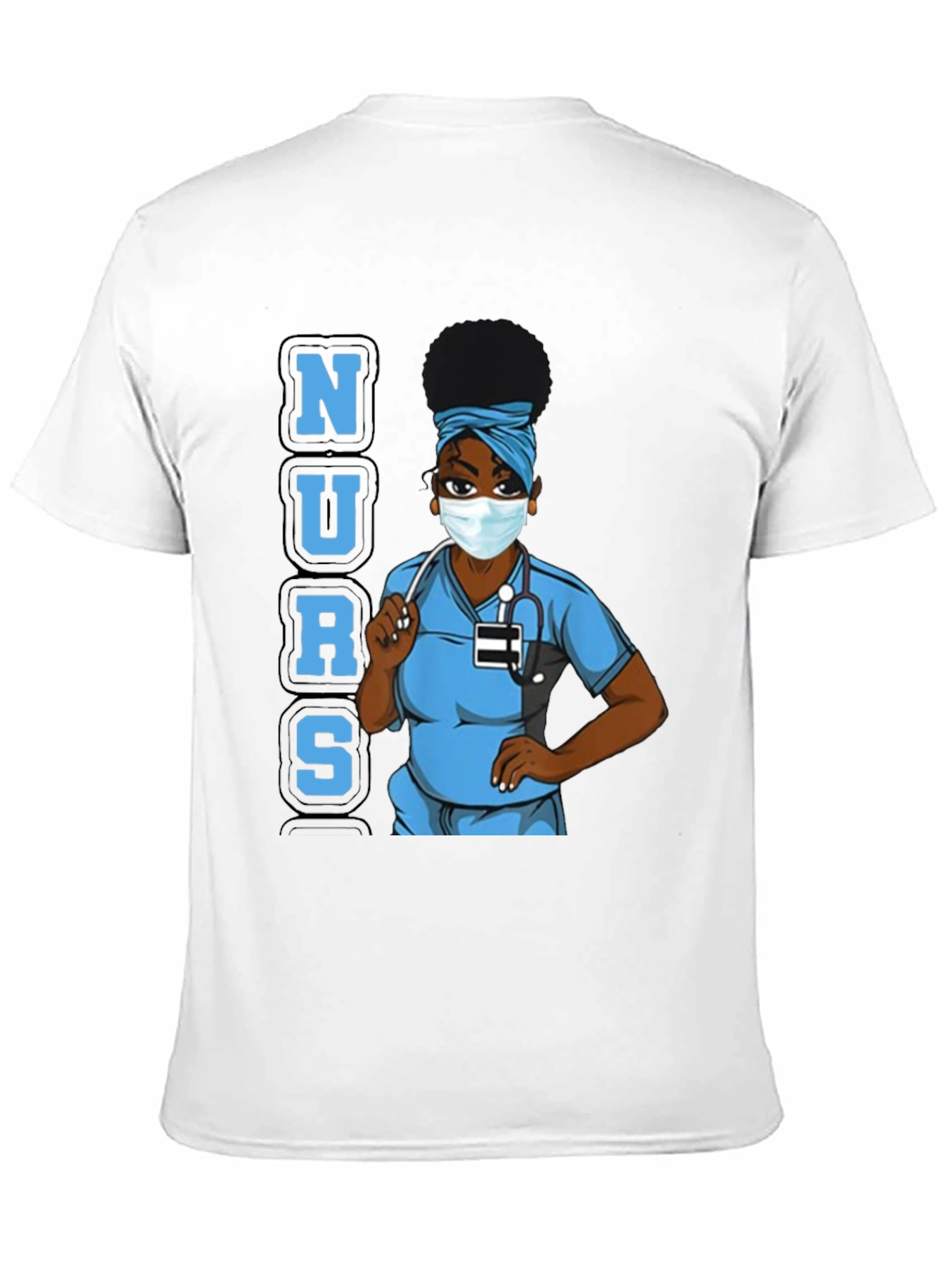 Nurse Graphic Tee - Black Cotton Blend Unisex
