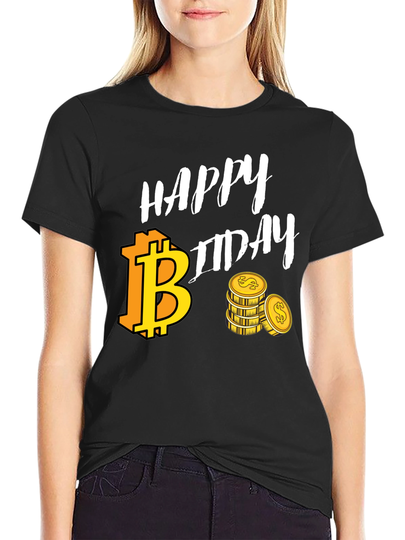 Bitcoin Birthday Black T-Shirt