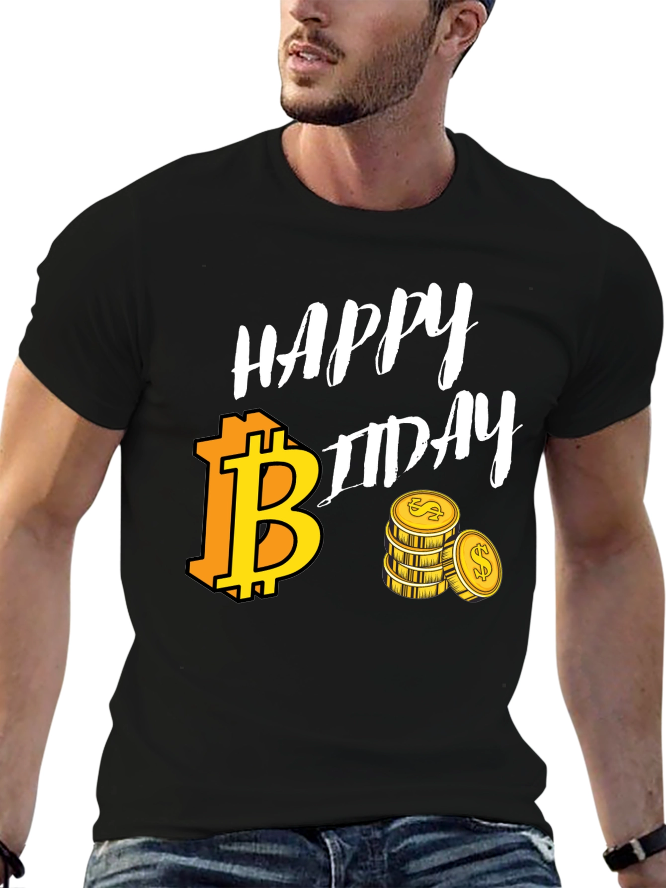 Bitcoin Birthday Black T-Shirt