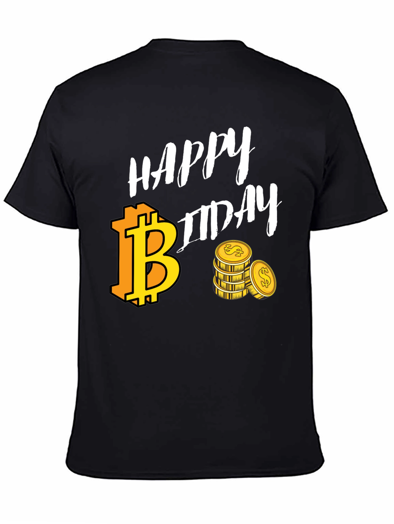 Bitcoin Birthday Black T-Shirt