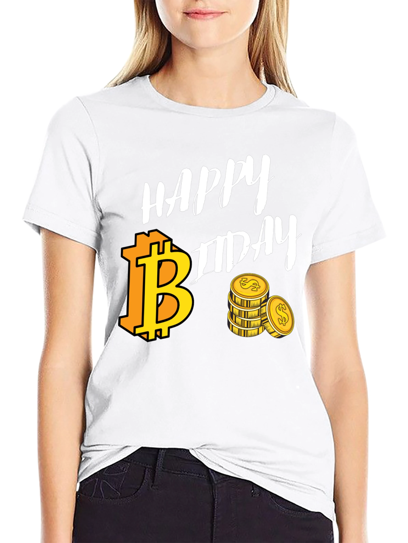 Bitcoin Birthday Black T-Shirt