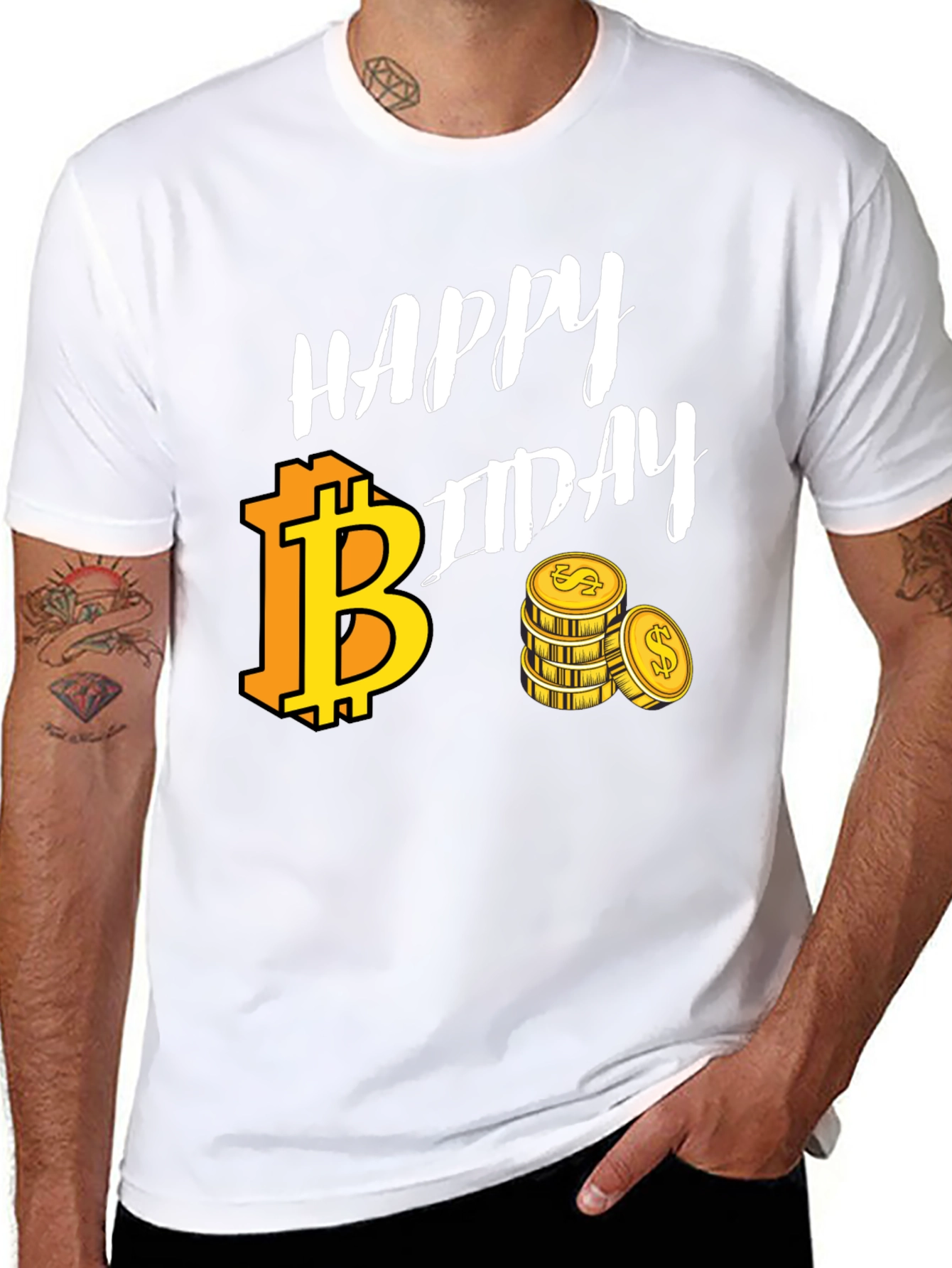 Bitcoin Birthday Black T-Shirt