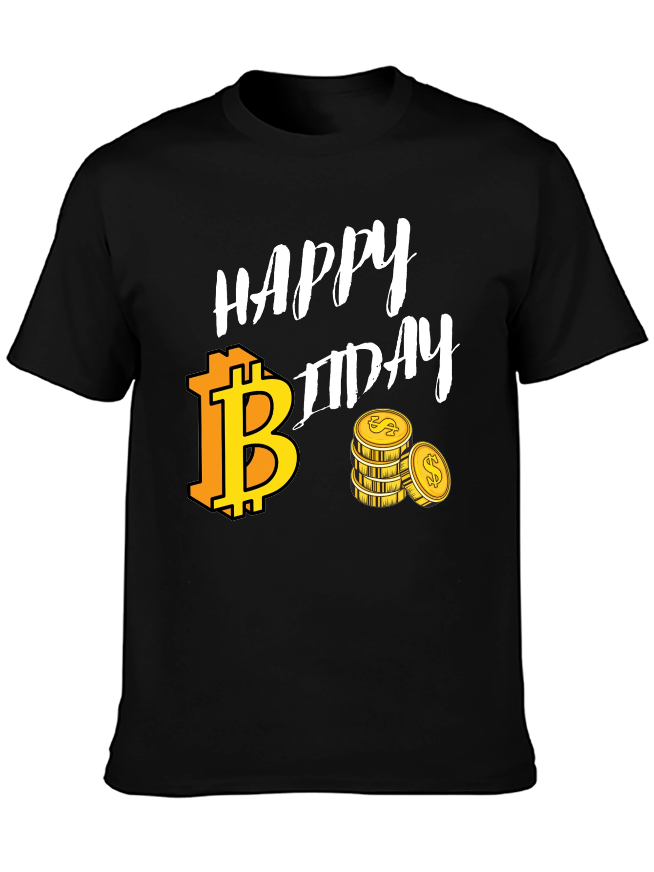 Bitcoin Birthday Black T-Shirt