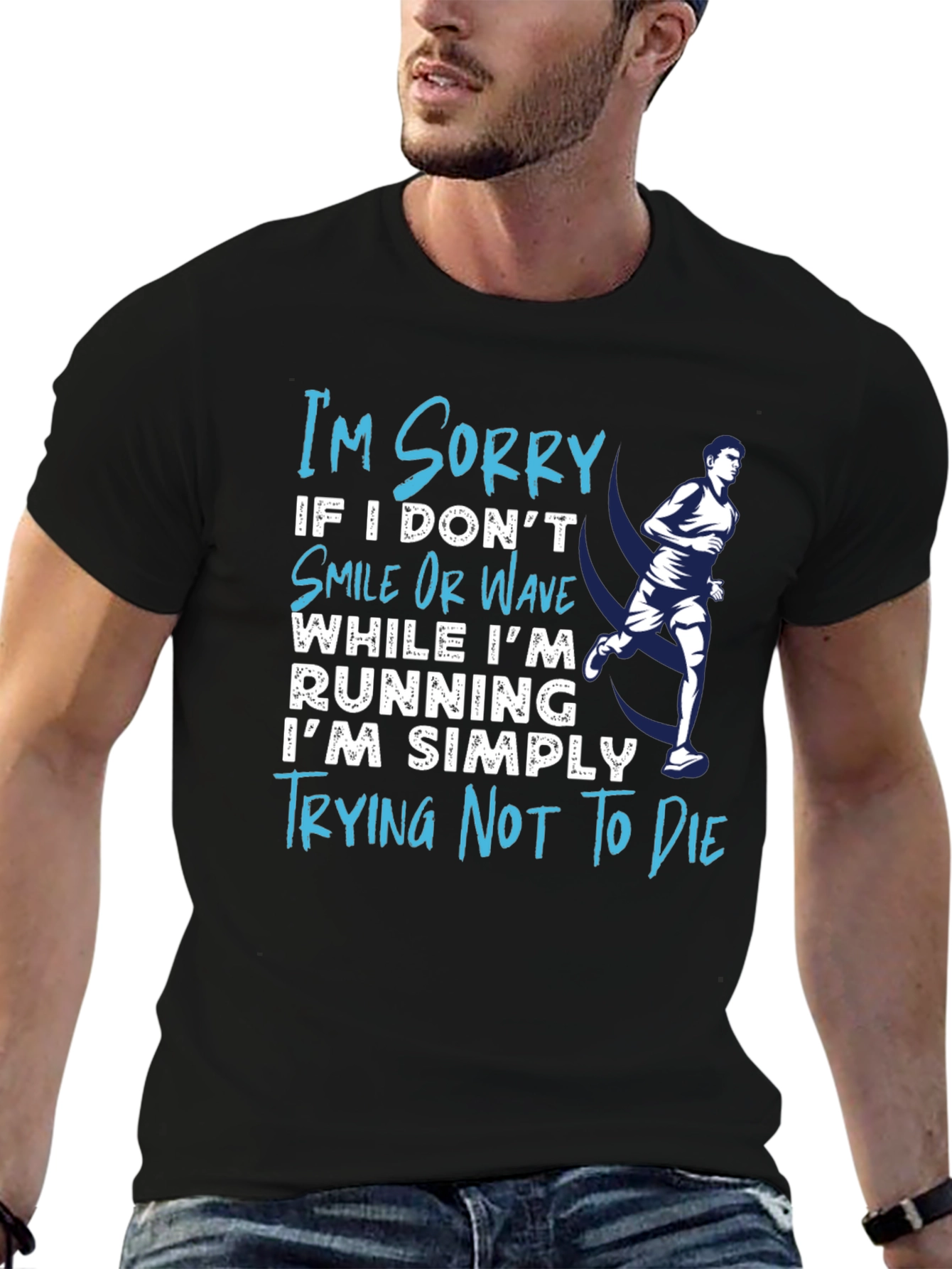 Funny Running T-Shirt - Trying Not To Die Tee