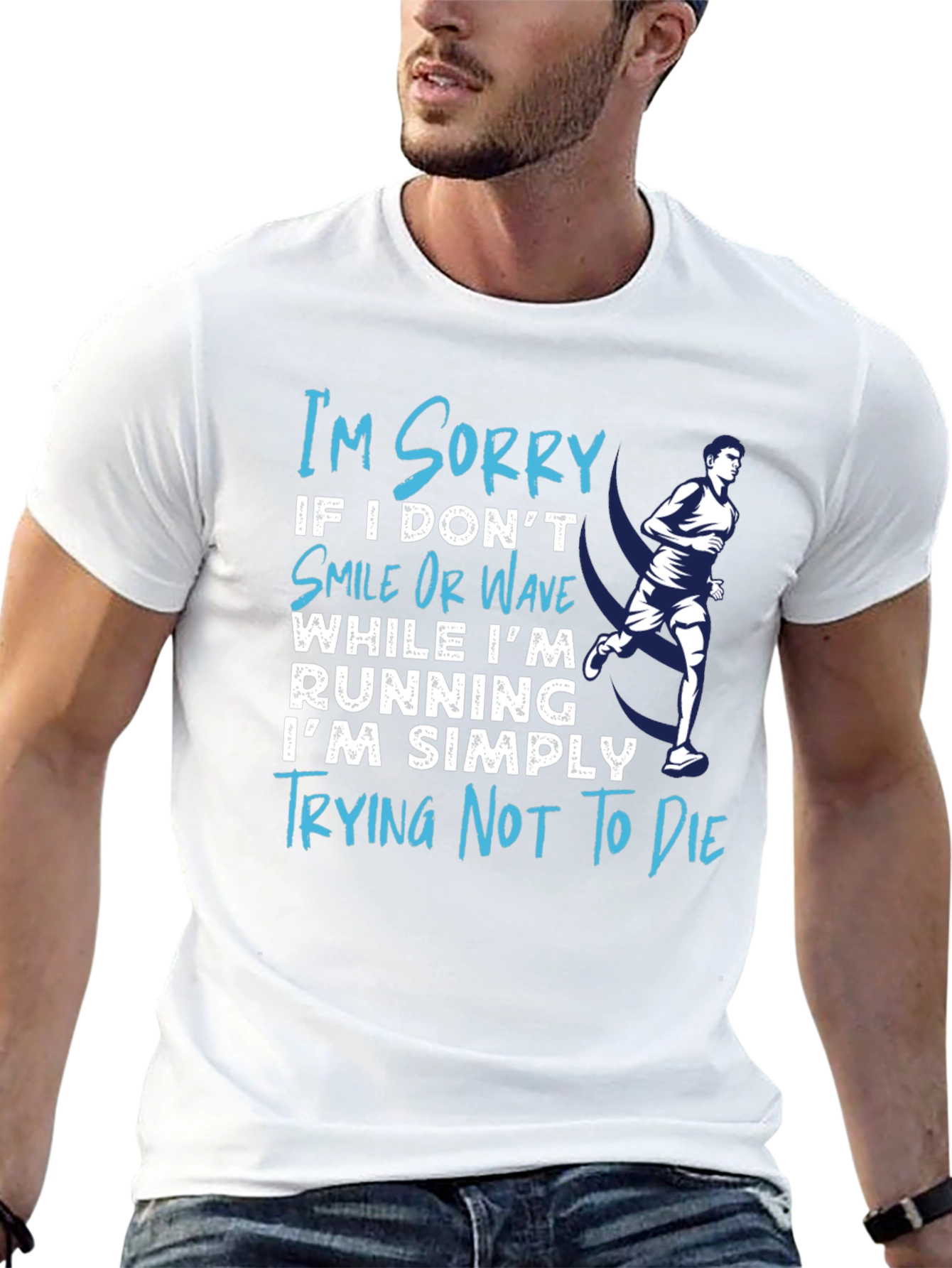 Funny Running T-Shirt - Trying Not To Die Tee