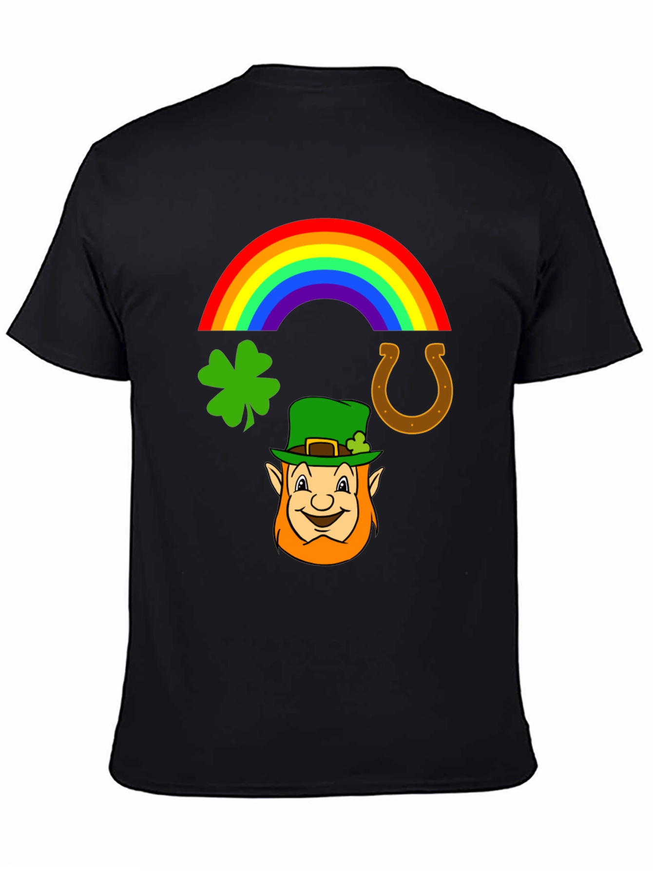 St. Patricks Day Leprechaun Rainbow Graphic Tee