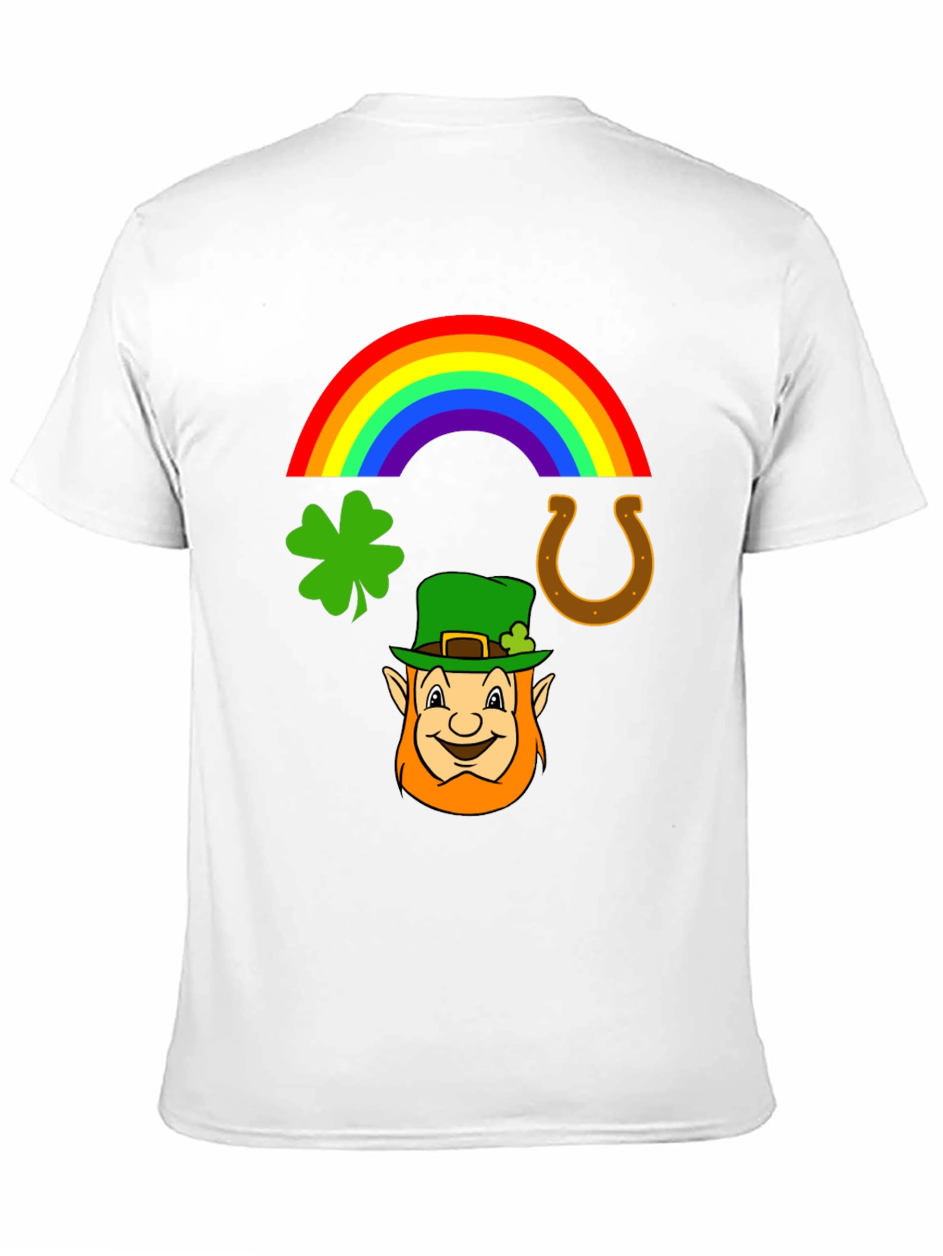 St. Patricks Day Leprechaun Rainbow Graphic Tee