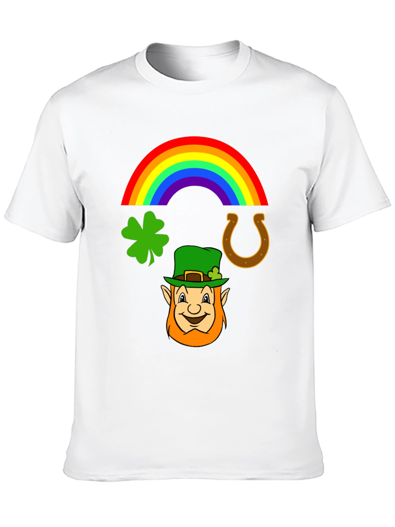 St. Patricks Day Leprechaun Rainbow Graphic Tee