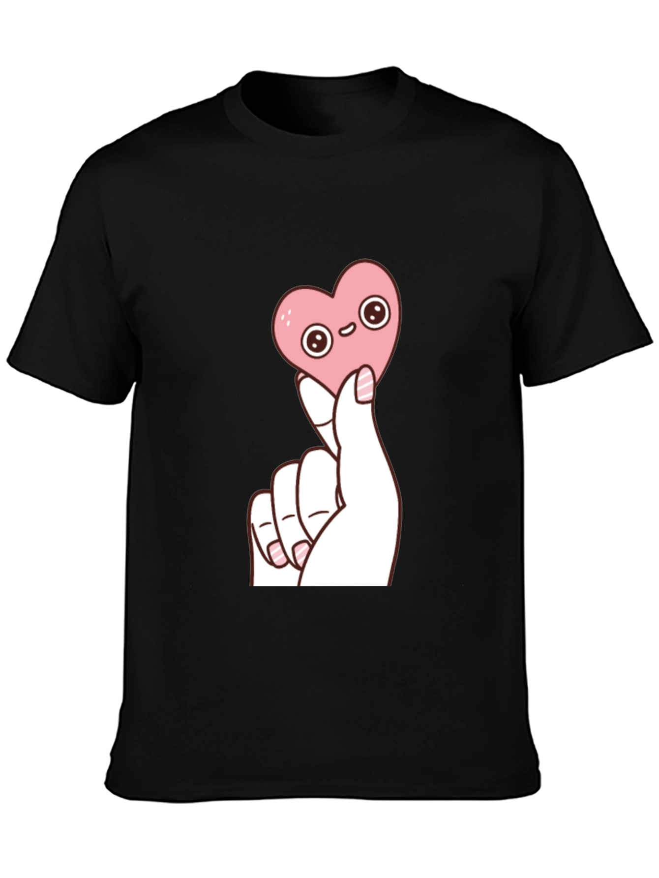 Kawaii Heart Graphic T-Shirt - Trendy Cute Top