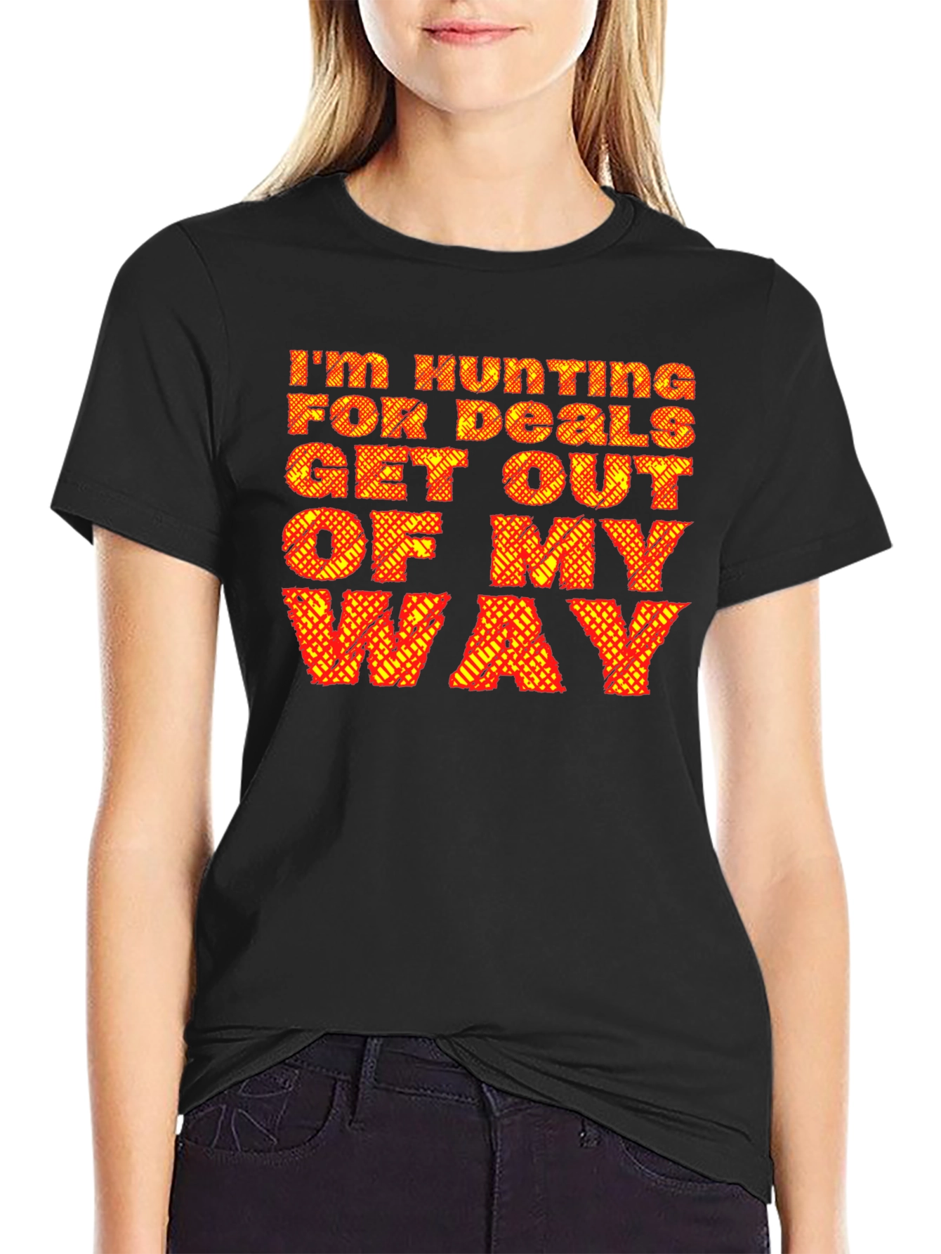 Hunting for Deals Black Graphic Tee